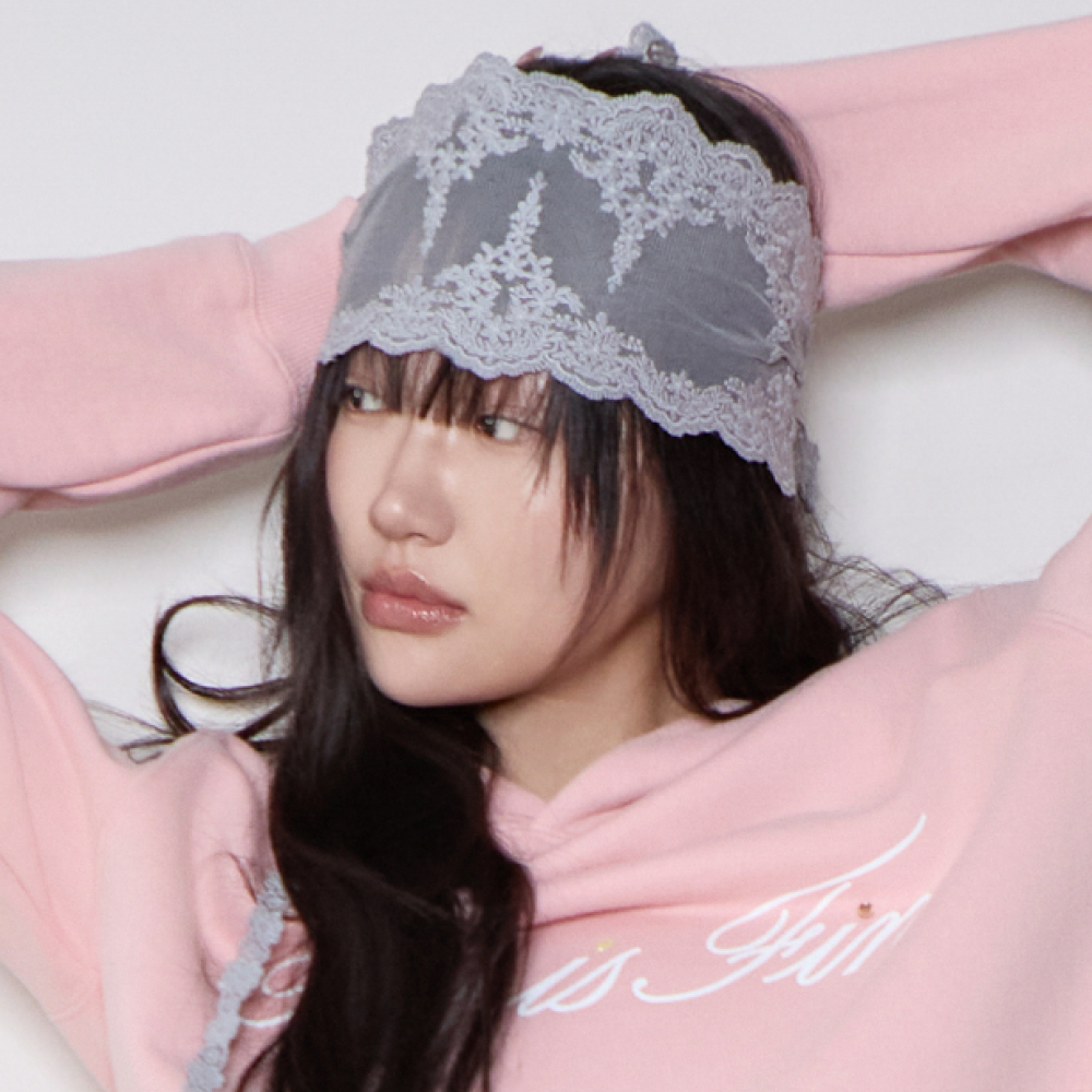 디스이즈파인 레이스 헤어 밴드 그레이(THIS IS FINE Lace Hair Band Gray) - 2