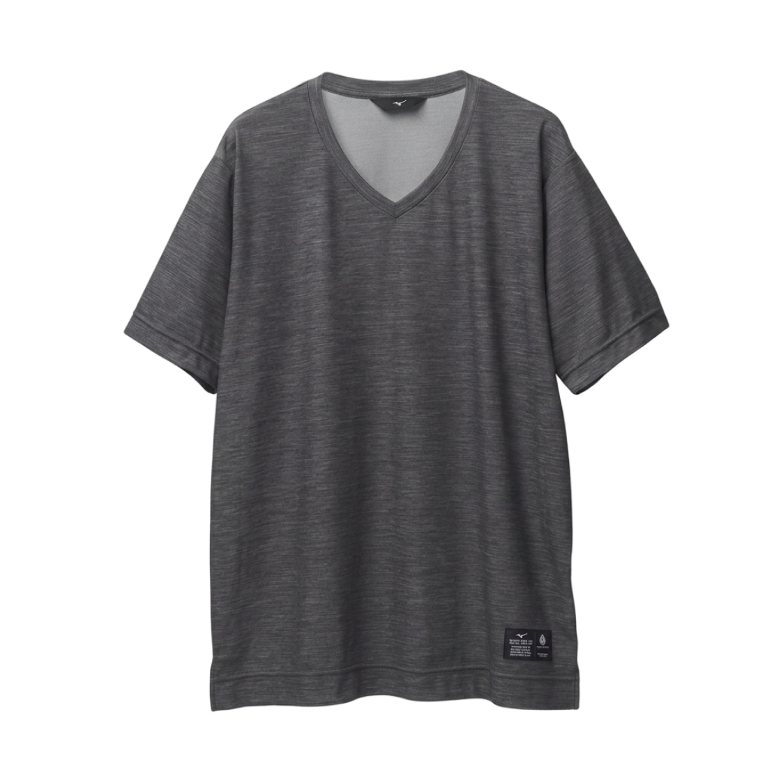 C2JAB66108 Mizuno 365 All-In-One Merino Wool V-Neck T-Shirt Charcoal Heather
