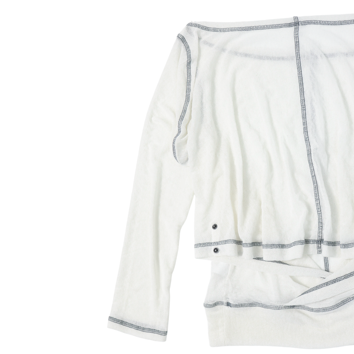 울리카 상투스 우먼 백 플레어 메쉬 탑 화이트 - 26SS(Ulika Sanctus Women Back Flare Mesh Top White - 26SS) - 3