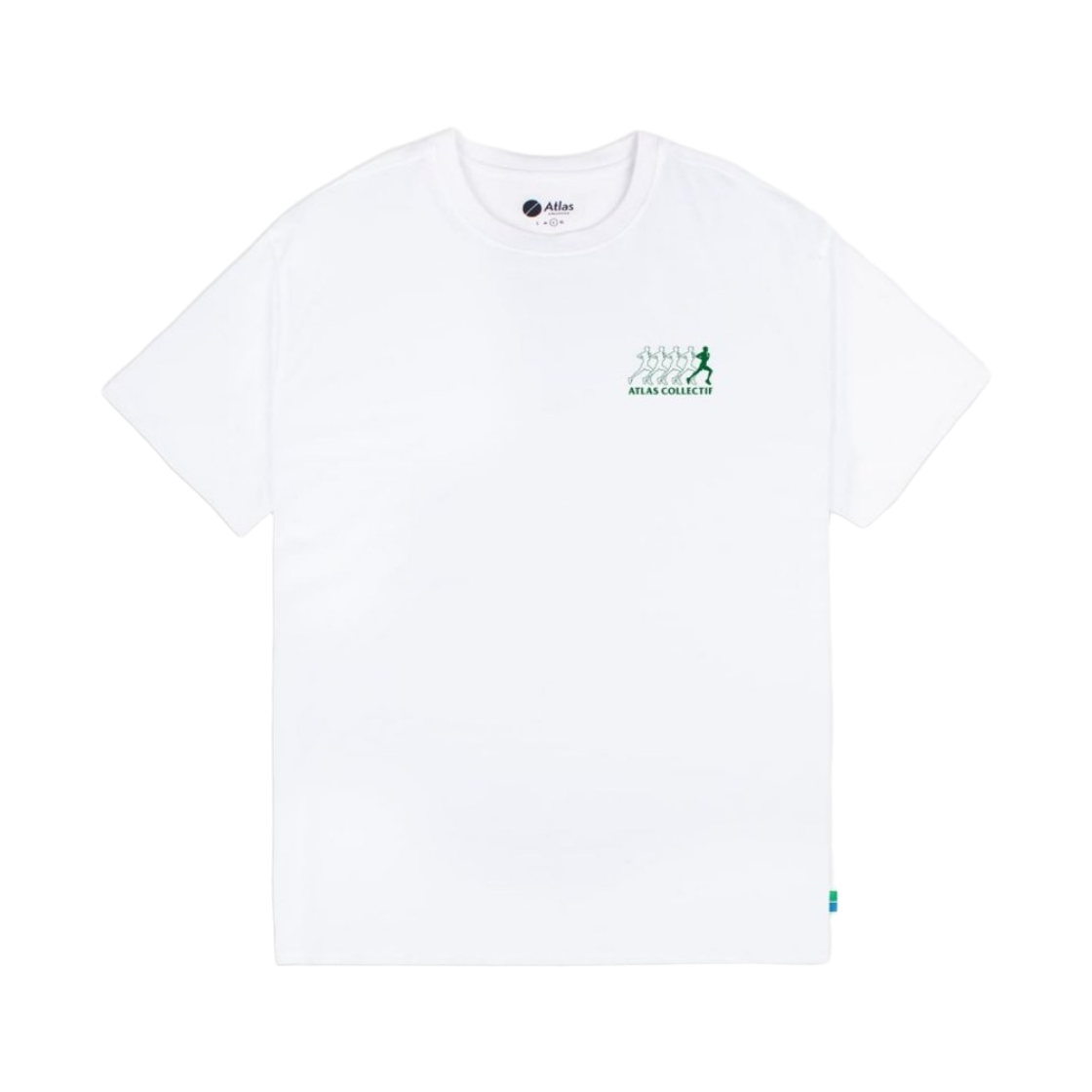 아틀라스 콜렉티프 런윈드 공용 180GSM 오가닉 티셔츠 화이트(Atlas COLLECTIF RUNWIND UNISEX 180GSM Organic Tee White)