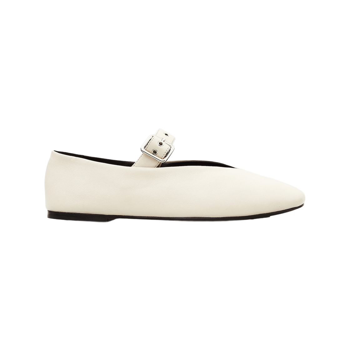 1224988002 (W) COS Buckled Ballet Flats Ivory