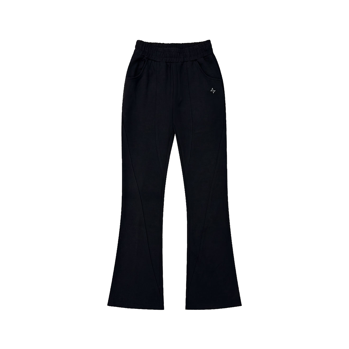 BLR2E07PT10-BK BLR Arc Line Comfy Bootcut Pants Black