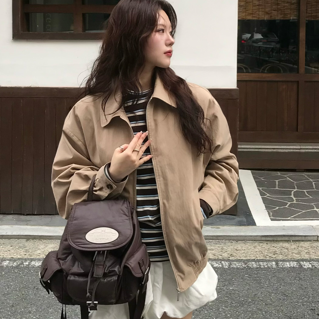 라츠유 노스탤지아 푸키 백팩 다크 브라운(LOTS YOU Nostalgia Pooky Backpack Dark Brown) - 4