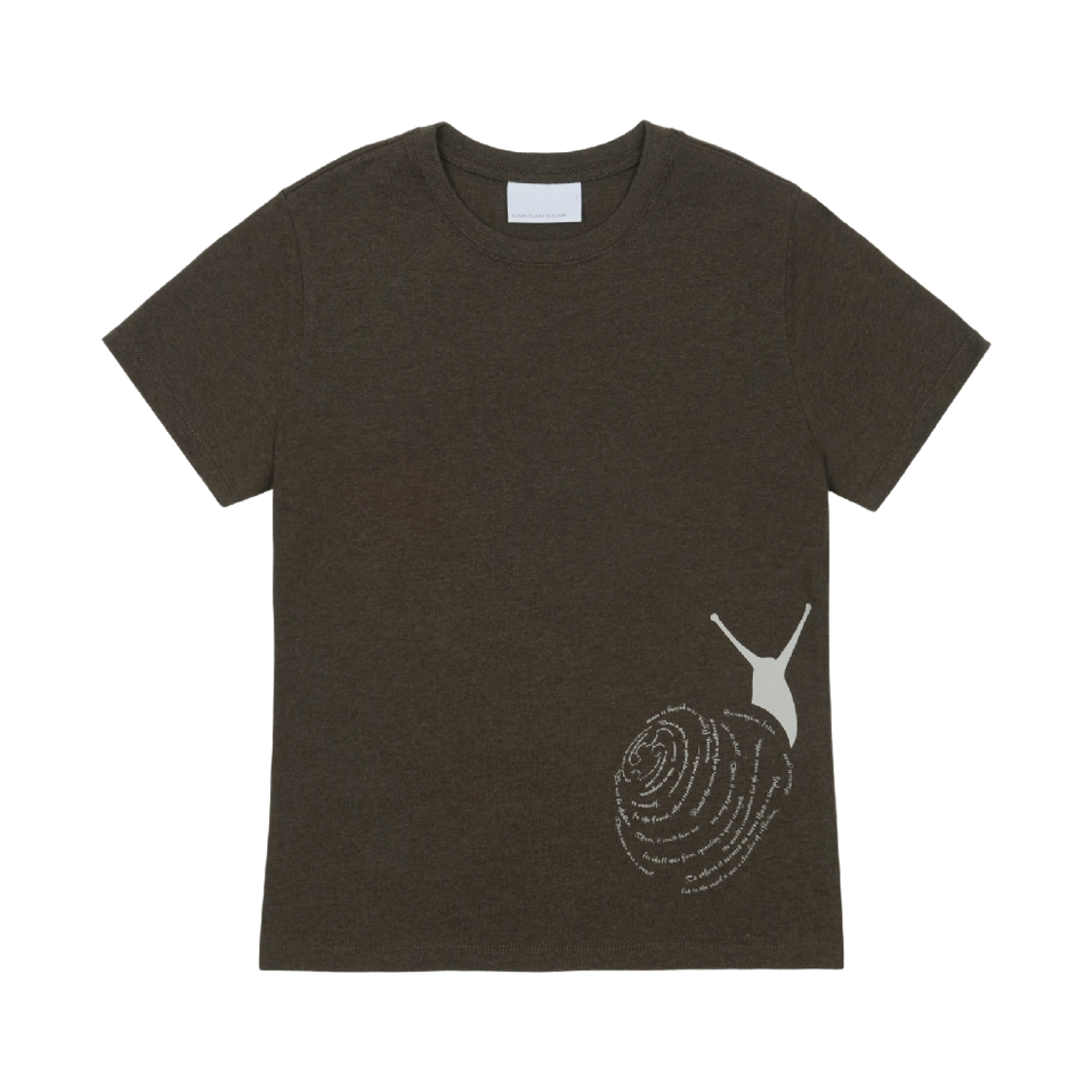 산산기어 스네일 티셔츠 멜란지 브라운_0(Sansan Gear Snail T-Shirt Melange Brown_0)