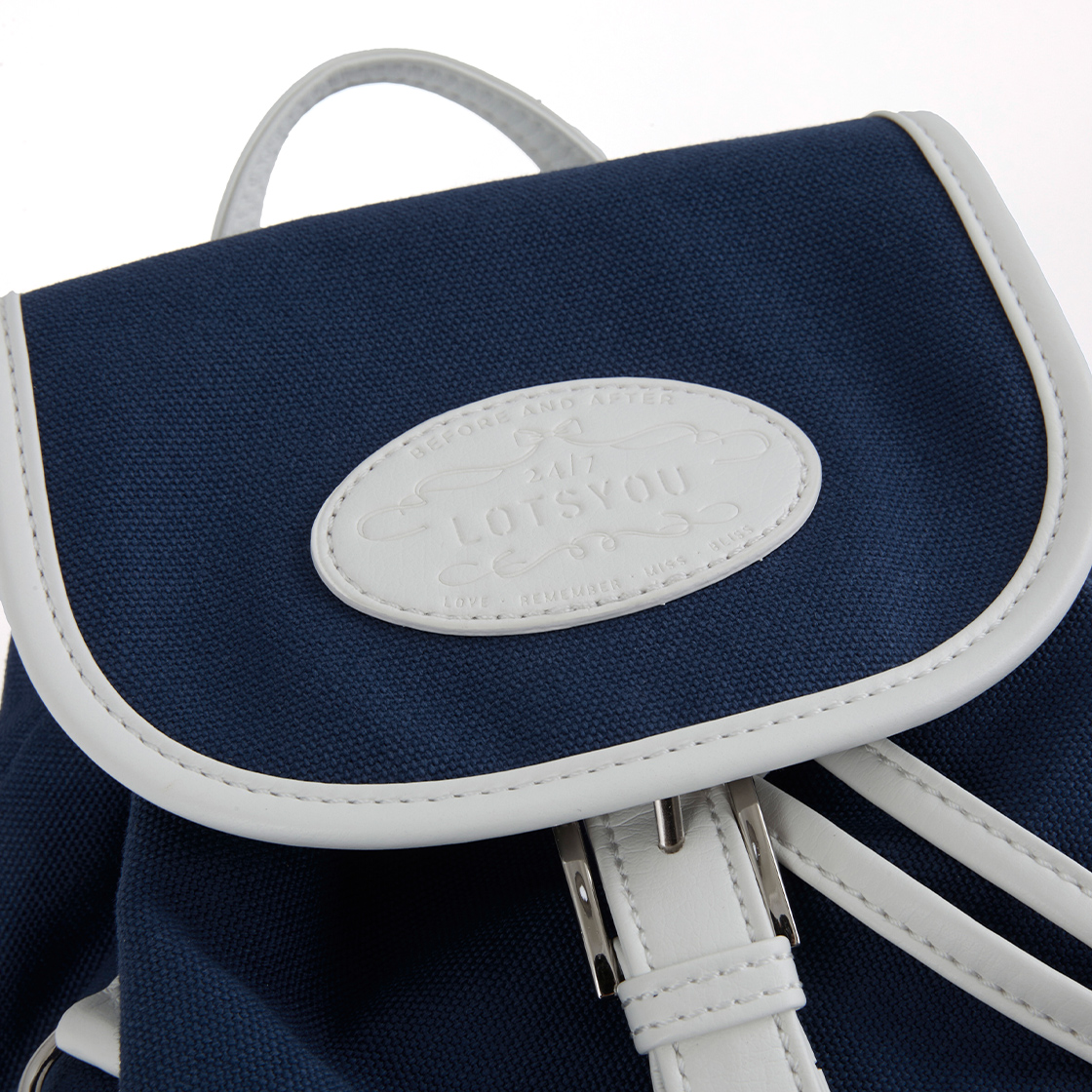 라츠유 노스탤지아 캔버스 백팩 네이비(LOTS YOU Nostalgia Canvas Backpack Navy) - 5