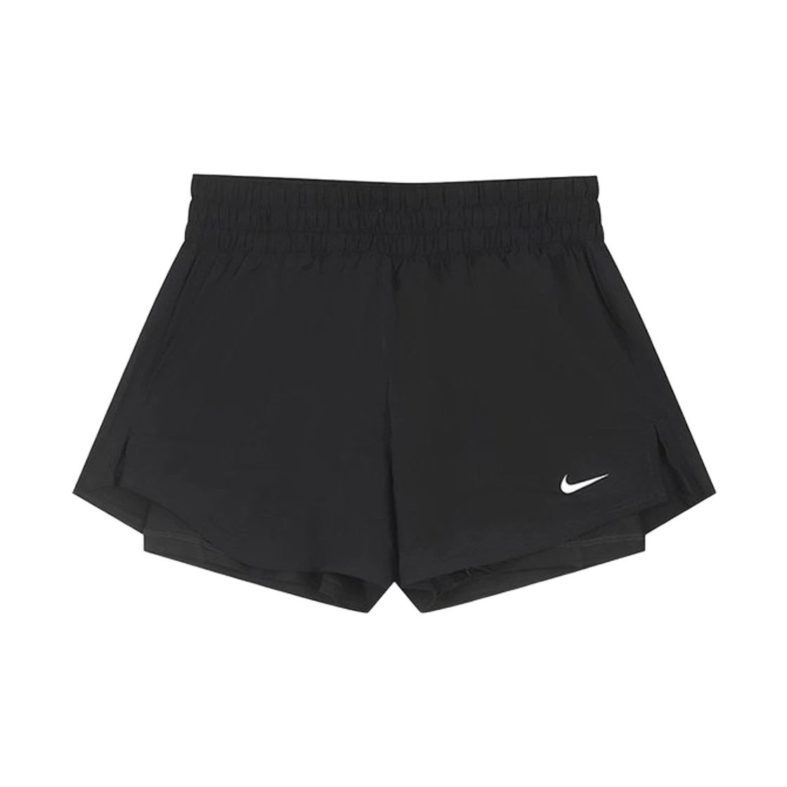 Nike (W) Nike Dri-Fit One Mid Rise 3 Inch 2-In-1 Shorts Black White - Asia · XS