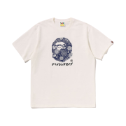 BAPE Japanese Indigo Art Camo By Bathing Ape T-Shirt Ivory