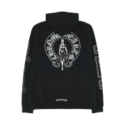 Chrome Hearts Deadly Doll Horse Shoe Vine Dagger Zip-Up Hoodie Black