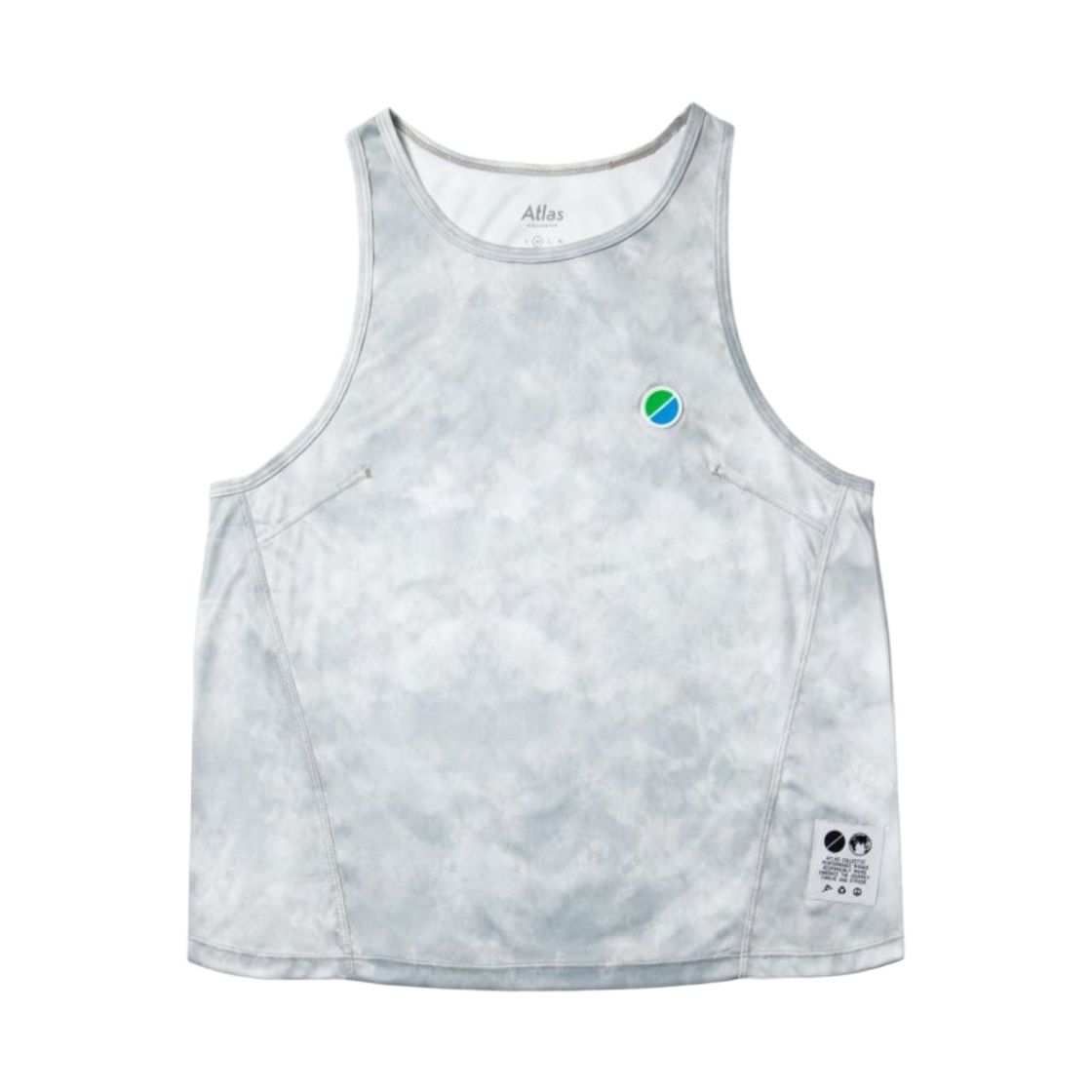 아틀라스 콜렉티프 V3 코어 여성 레이스 싱글렛 타이다이 그레이(Atlas COLLECTIF V3 Core WMNS Race Singlet Tie Dye Grey)