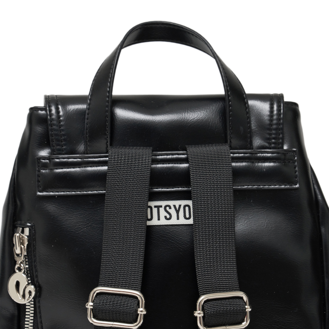 라츠유 노스탤지아 츄비 백팩 레더 블랙(LOTS YOU Nostalgia chubby Backpack Leather Black) - 4