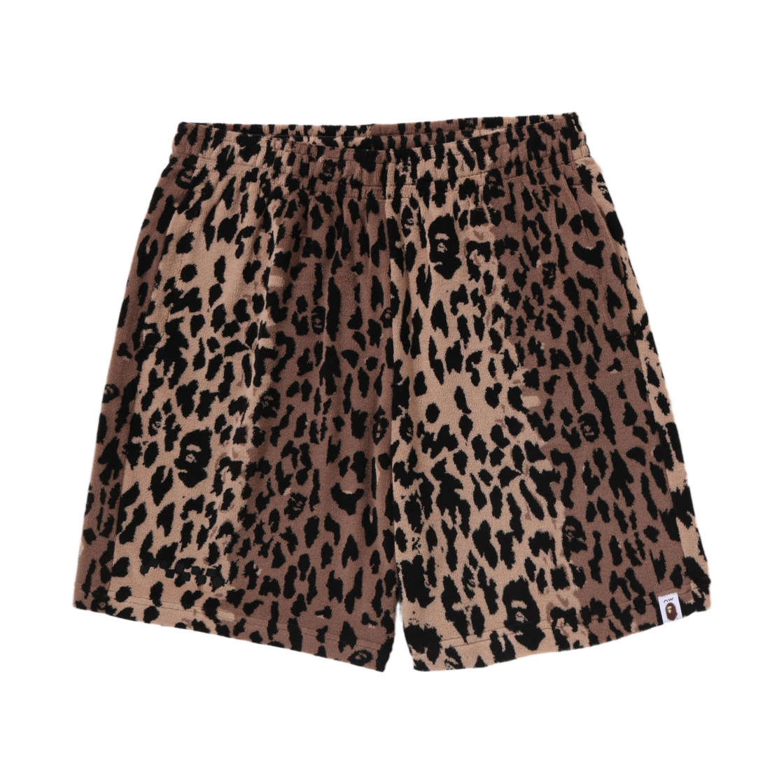 - BAPE x Kazuki Kuraishi Leopard Jacquard Shorts Beige