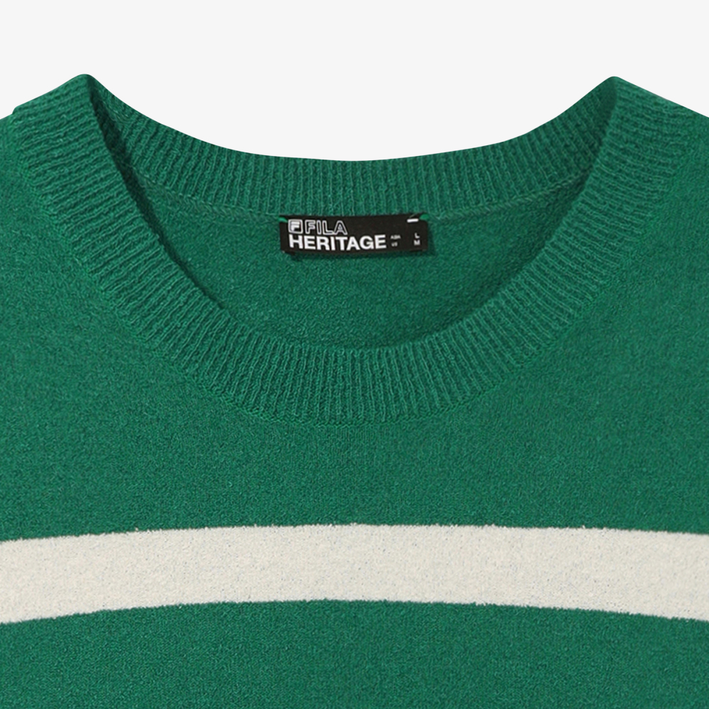 [6% 적립] FILA HERITAGE COLLECTION 헤리티지 크루넥 스웨터 그린([6% 적립] FILA HERITAGE COLLECTION Heritage Crewneck Sweater Green) - 3