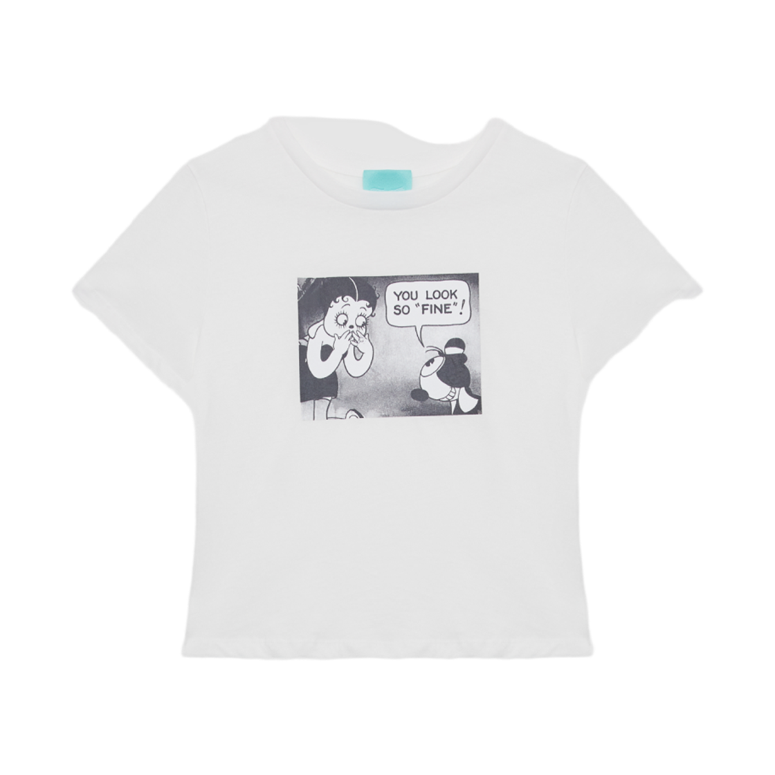 디스이즈파인 룩쏘파인 티 화이트(THIS IS FINE Look So Fine Tee White)