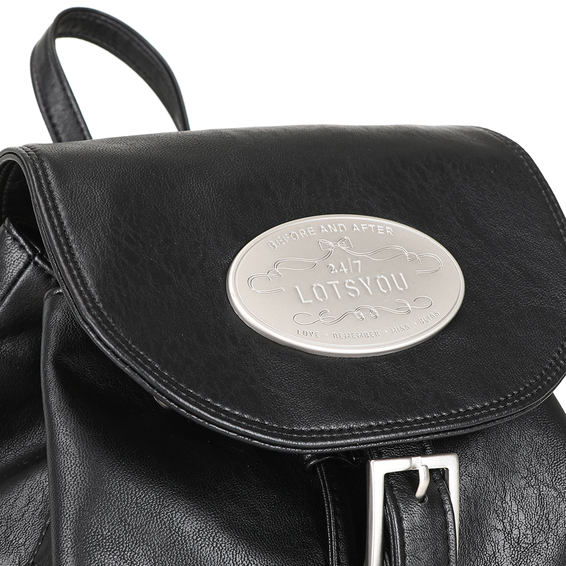 라츠유 노스탤지아 퍼피 백팩 블랙(LOTS YOU Nostalgia Puffy Backpack Black) - 3