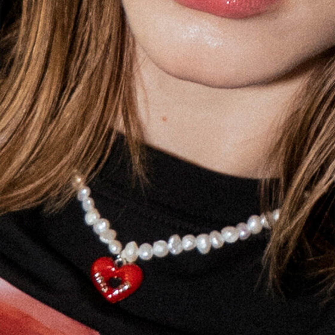 라츠유 캔디 팝 펄 네크리스 레드(LOTS YOU Candy Pop Pearl Necklace Red) - 3