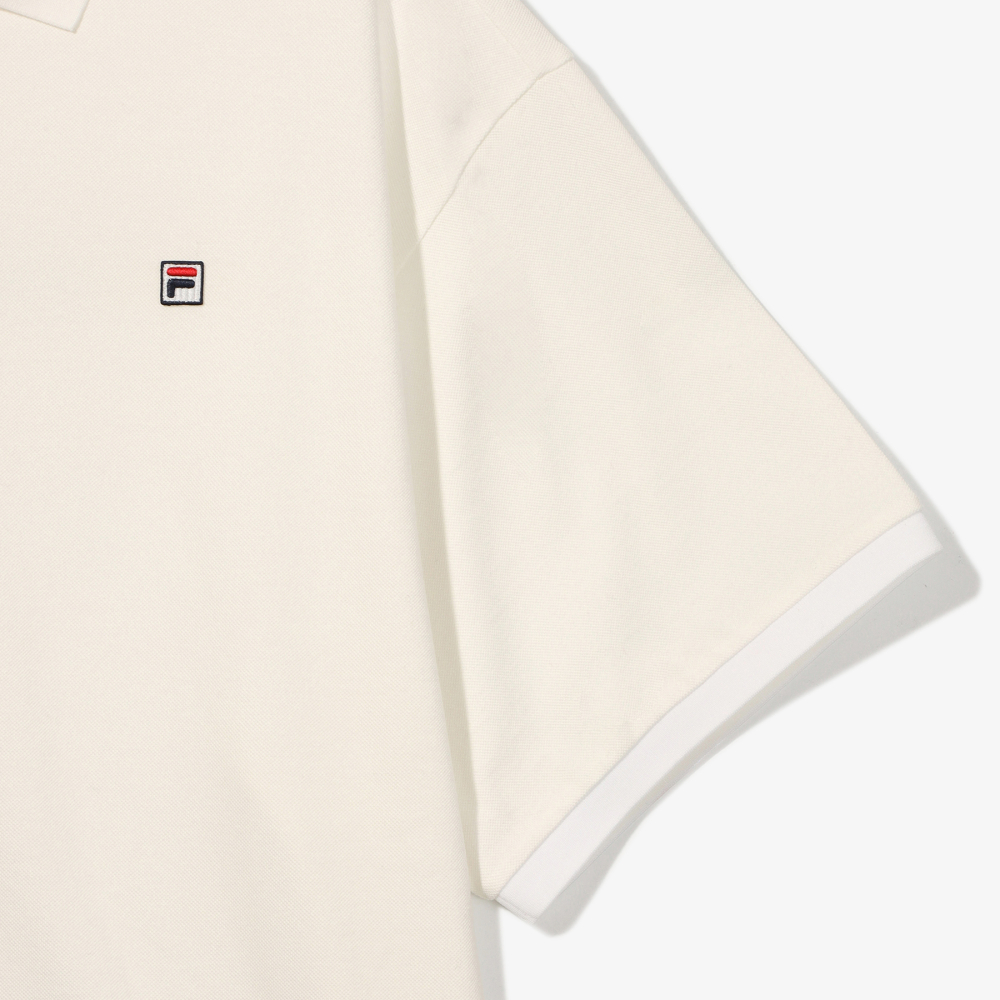 [6% 적립] FILA HERITAGE COLLECTION 오버핏 피케 반팔티 화이트([6% 적립] FILA HERITAGE COLLECTION INDIRIZZO Pique Polo White) - 5