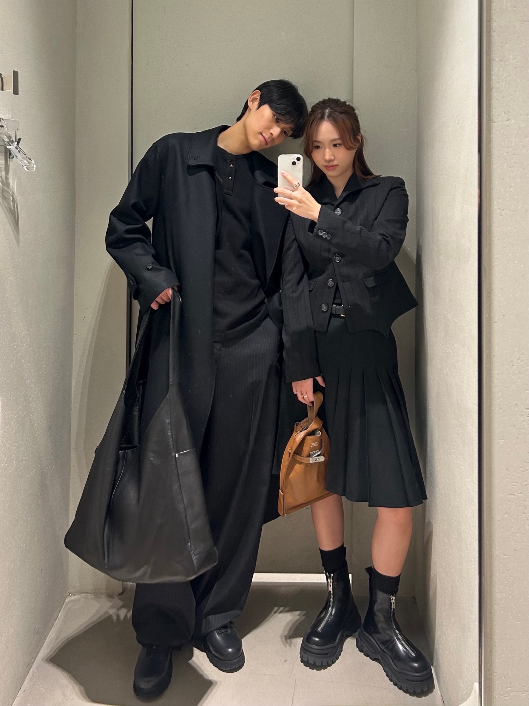 ssstein Oversized Double Breasted Coat Black - 25FW 착용 스타일 - 5