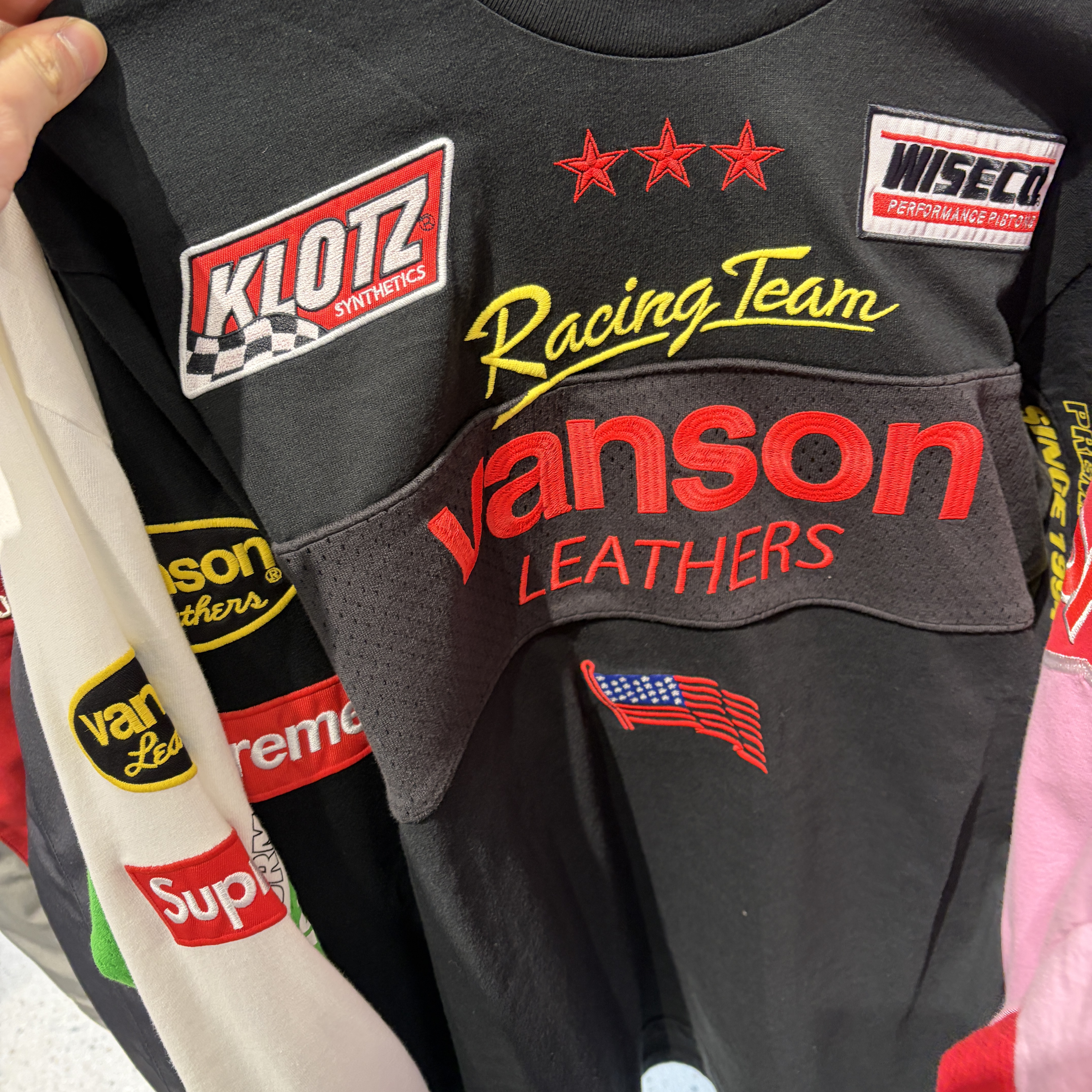Supreme x Vanson Leathers L/S Top Black - 26SS 착용 스타일