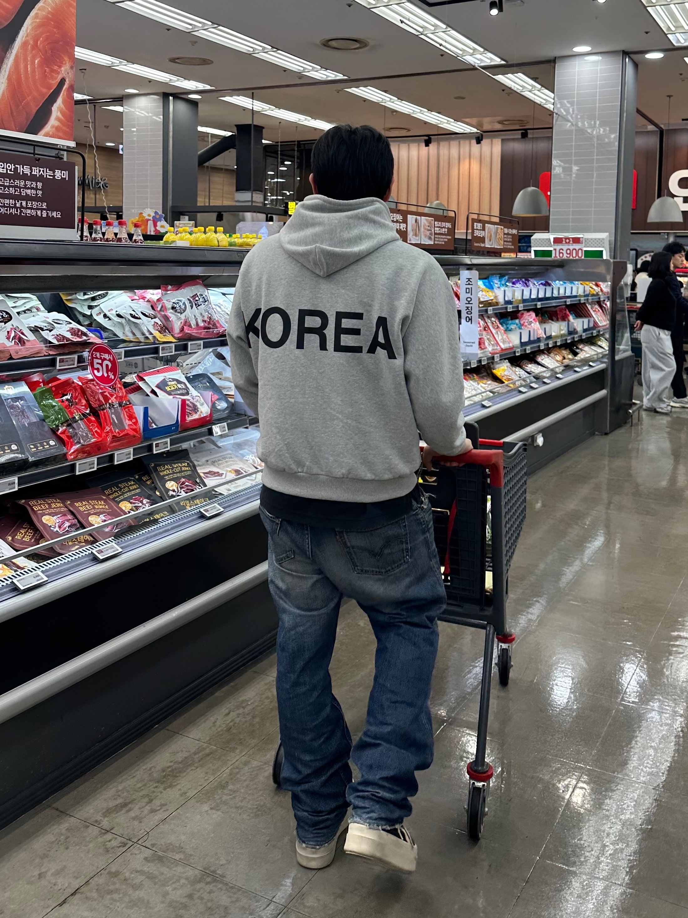 Yeezy HD-10 Grey - Korea Limited, Rick Owens Mega Bumper Geobasket Black Milk 착용 스타일 - 2