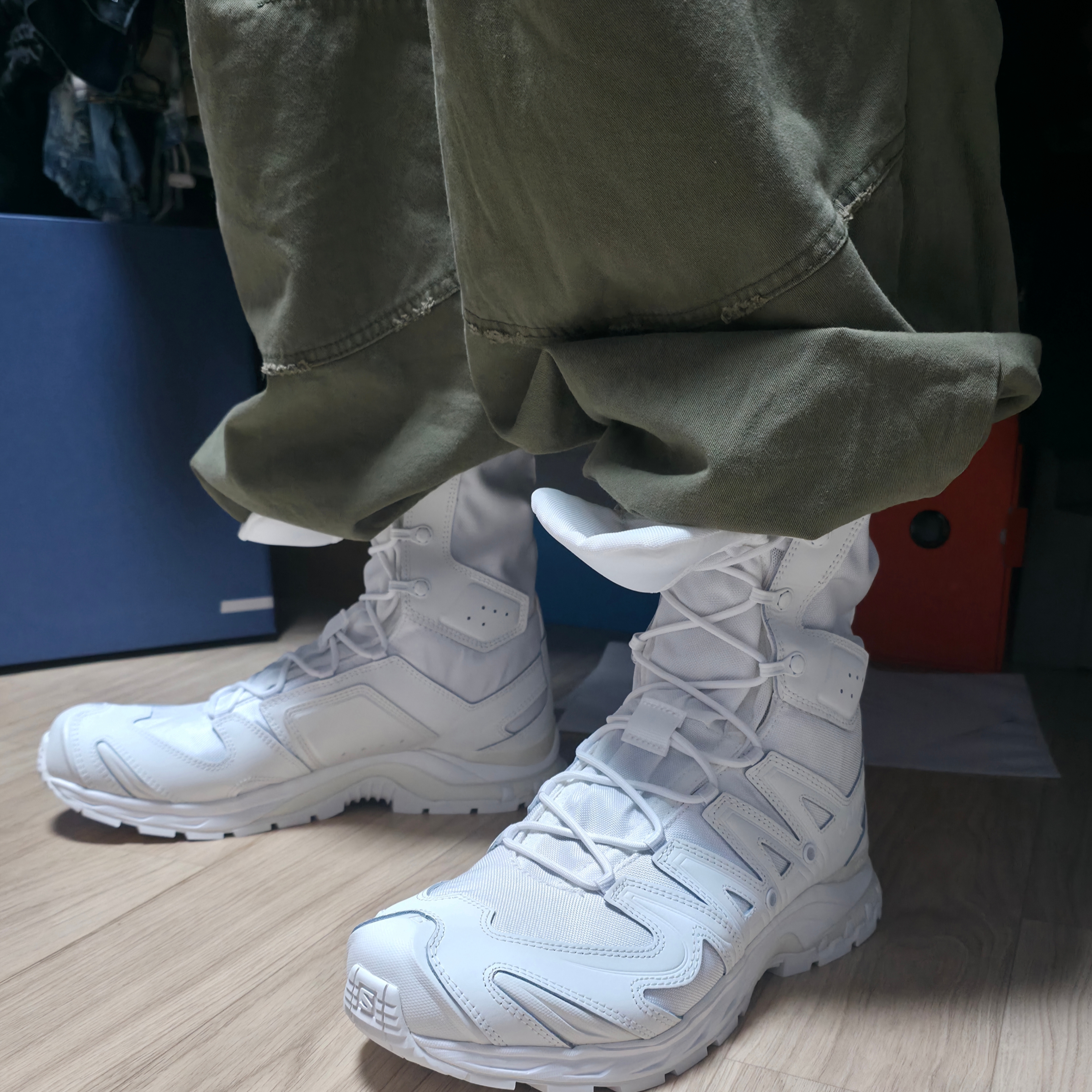 Salomon x Rier XA Jungle White 착용 스타일 - 2