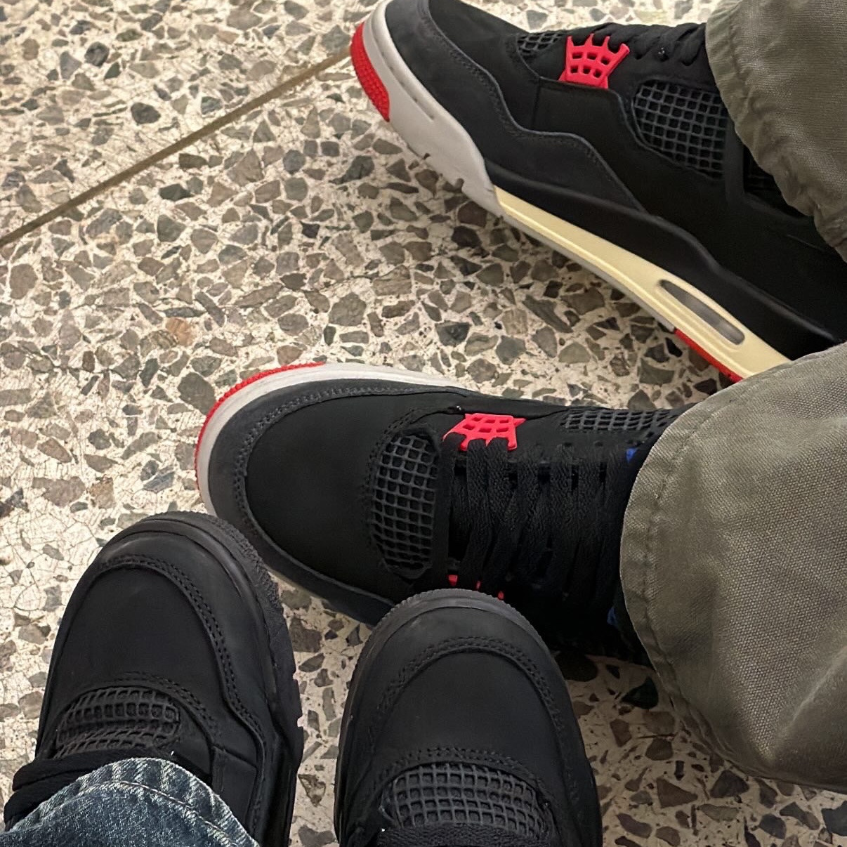 Jordan 4 Retro Rare Air, (GS) Jordan 4 Retro Black Cat 2025 착용 스타일