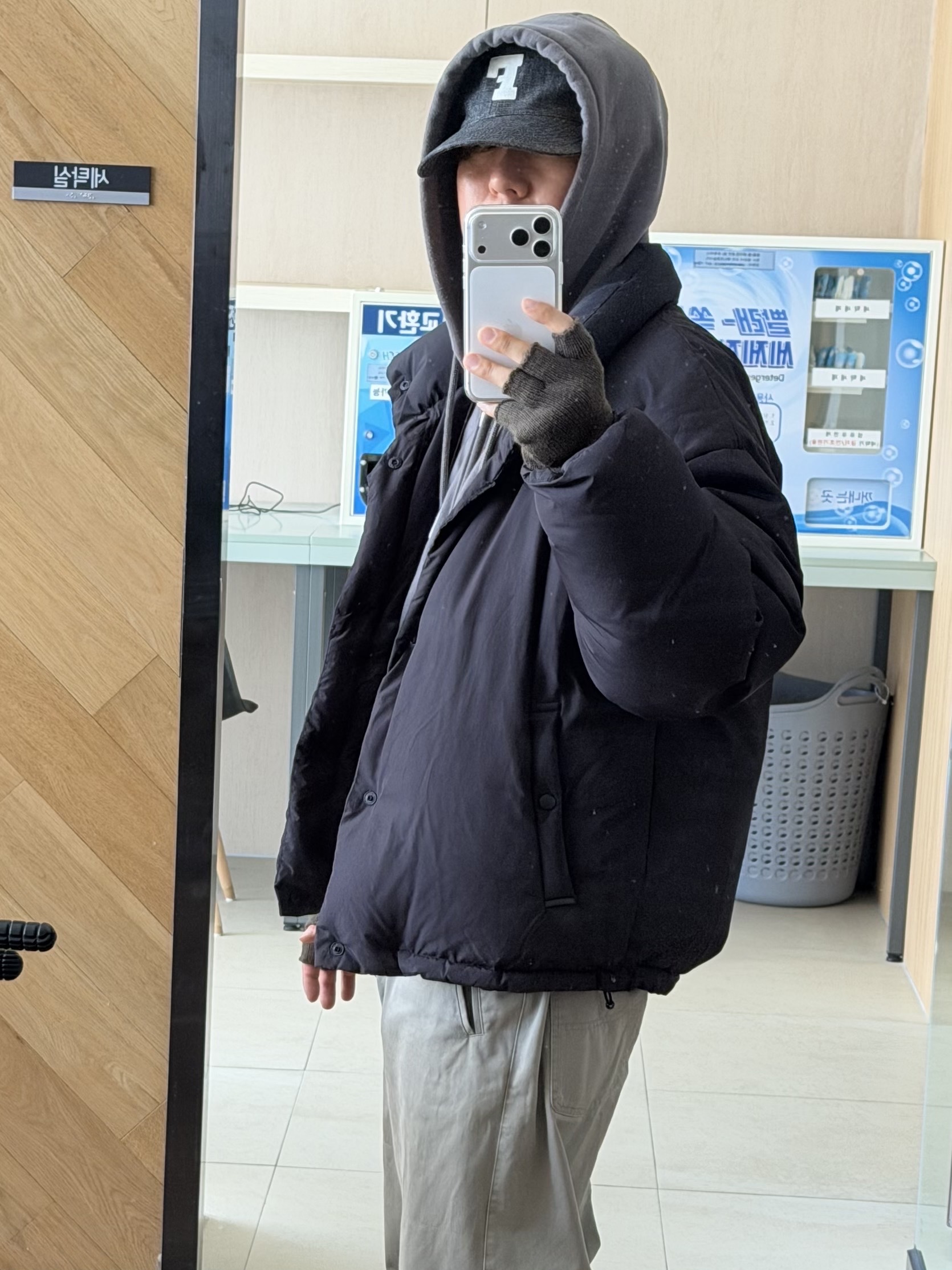 Fullcount 6 Panel Denim Baseball Cap F Patch Black, Cav Empt Embroidery Zip Hoody Charcoal - 24SS 착용 스타일 - 1