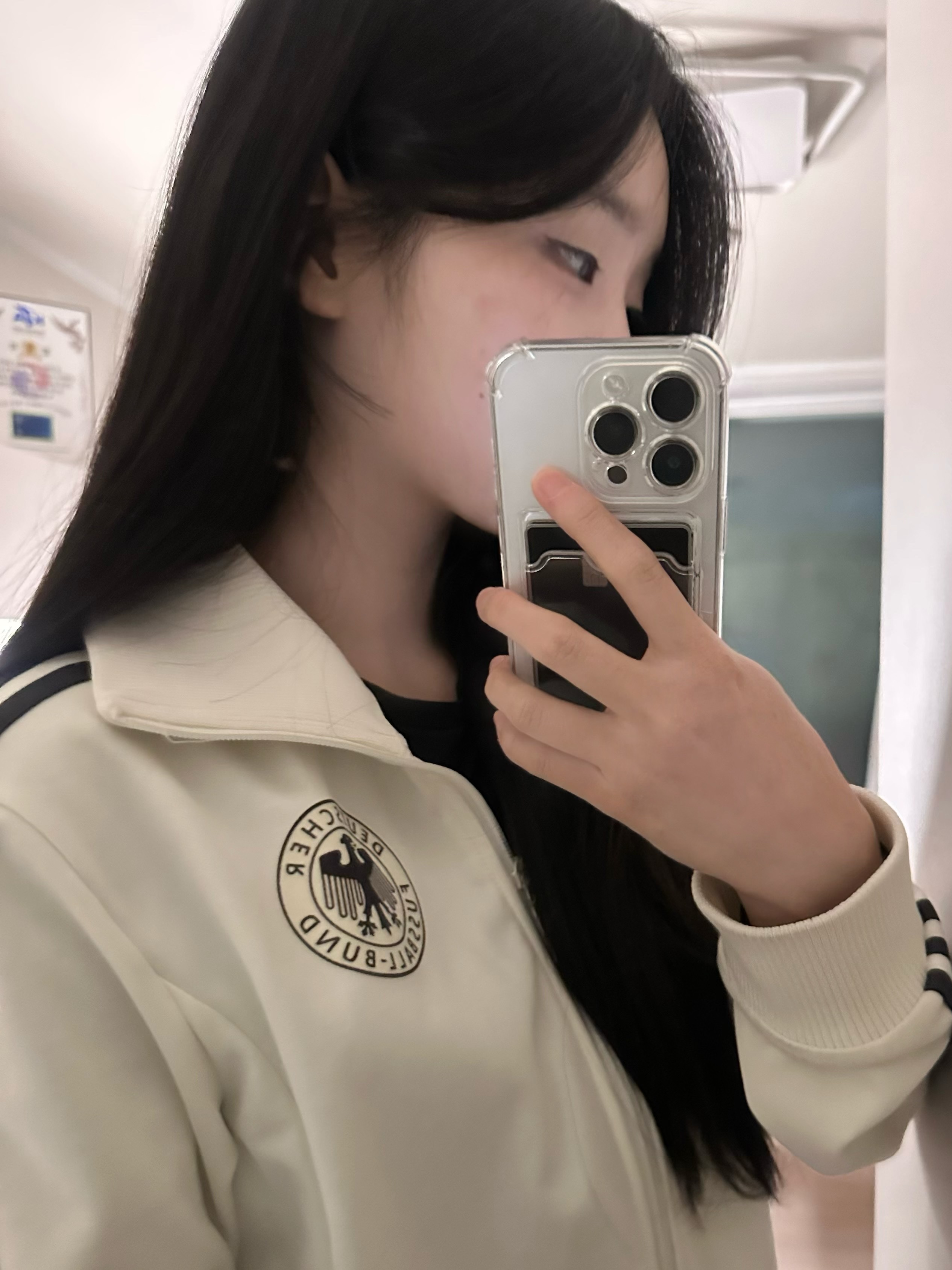 Adidas German Beckenbauer Track Top Off White - KR Sizing 착용 스타일