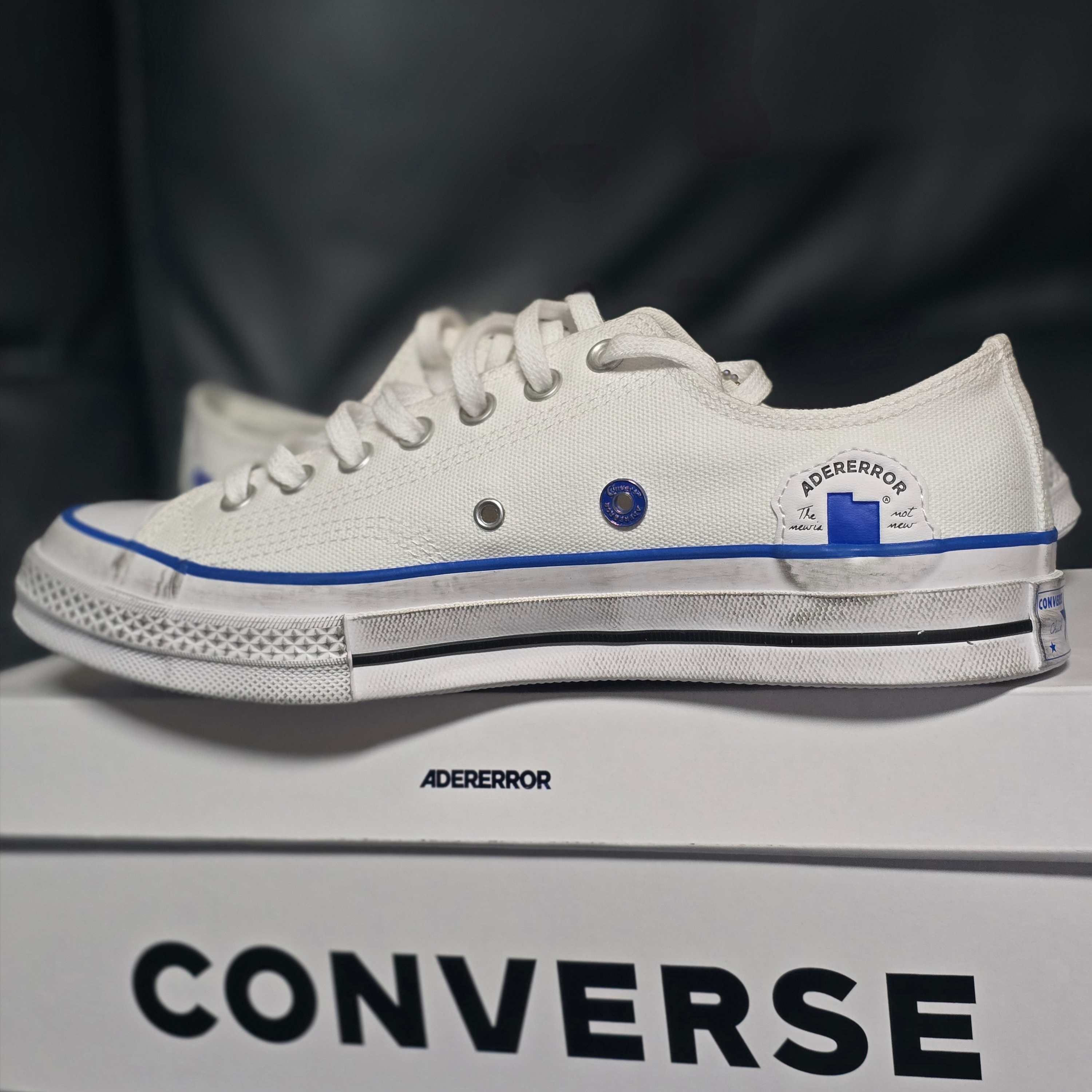 Converse x Ader Error Sig; Chuck 70 Low White Blue 착용 스타일 - 2