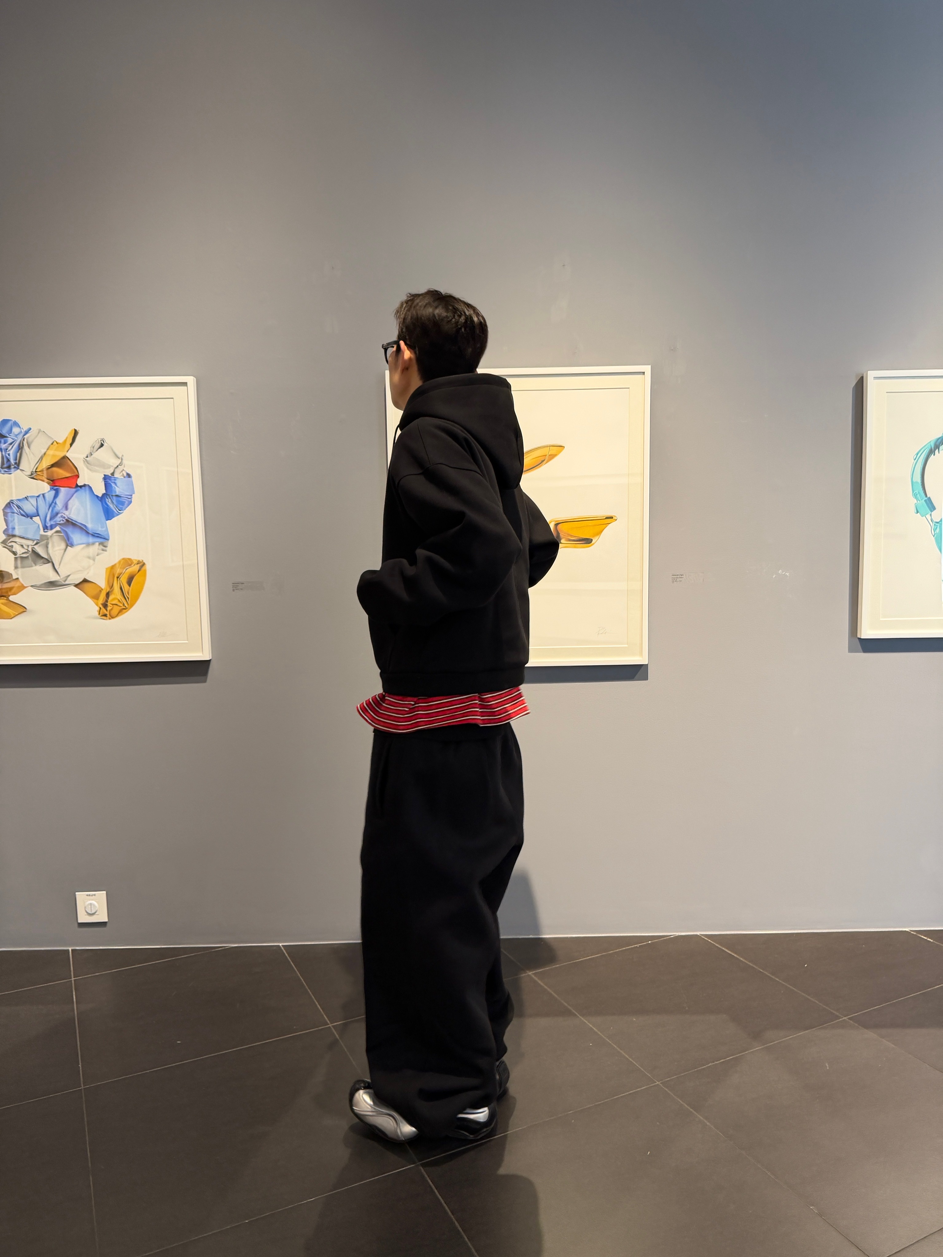 Nonnod Scuba Pajama Pants Black, Nonnod Scuba Zip Hoodie Black 착용 스타일 - 3