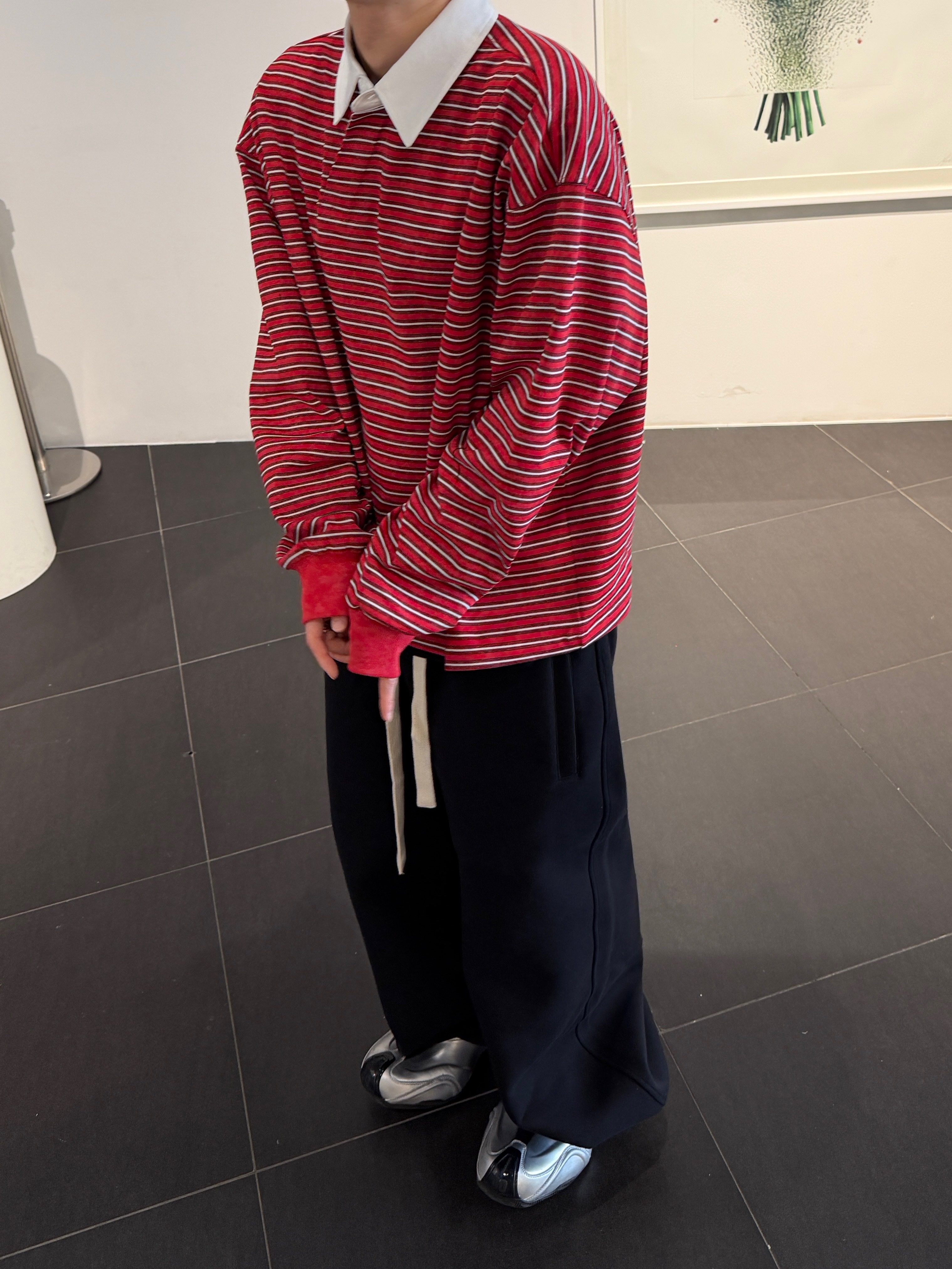 Nonnod Scuba Pajama Pants Black, Nonnod Scuba Zip Hoodie Black 착용 스타일 - 7