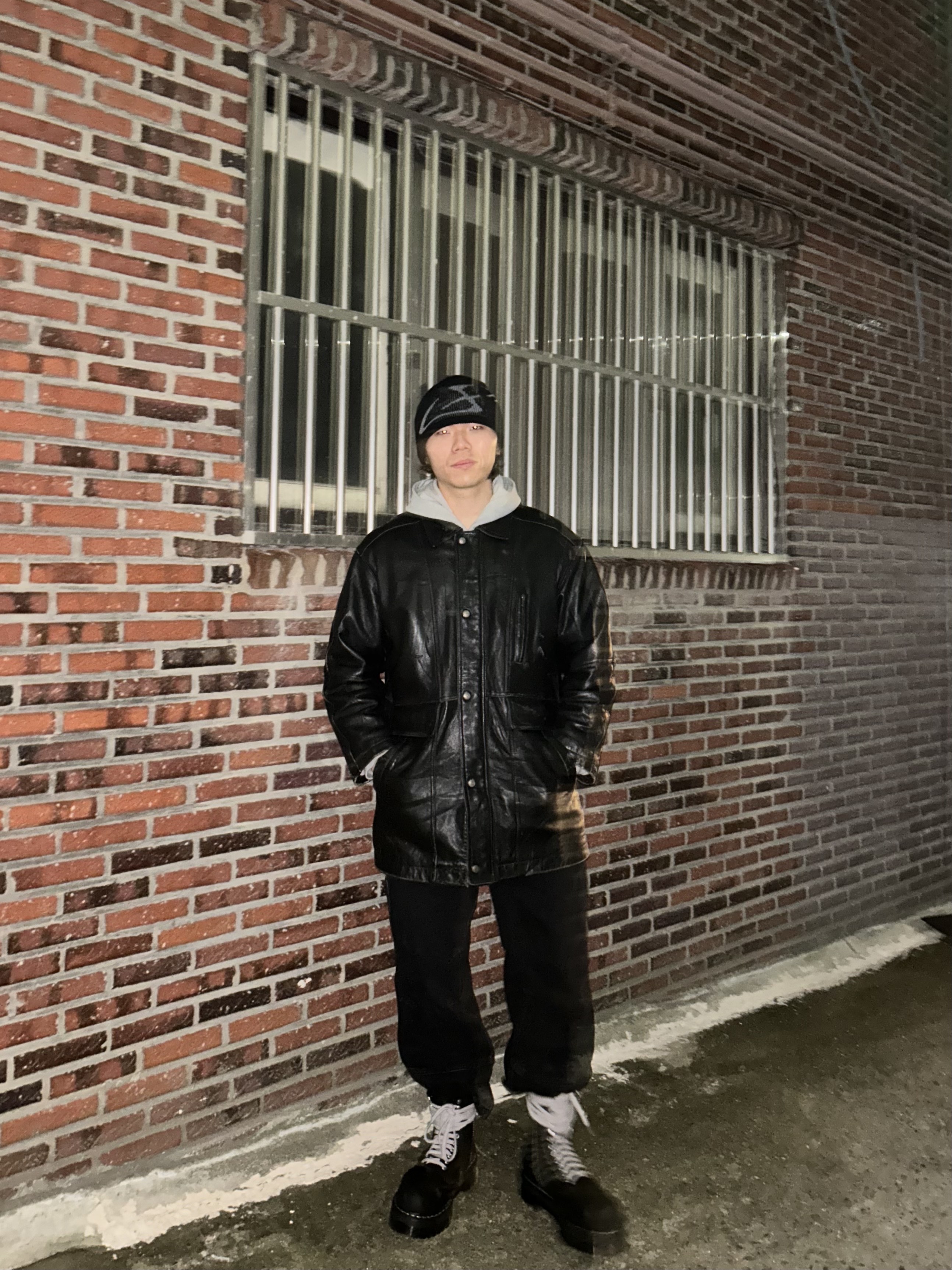 Dr. Martens x Rick Owens Quad Sole Steel Toe Boots Black 착용 스타일 - 2