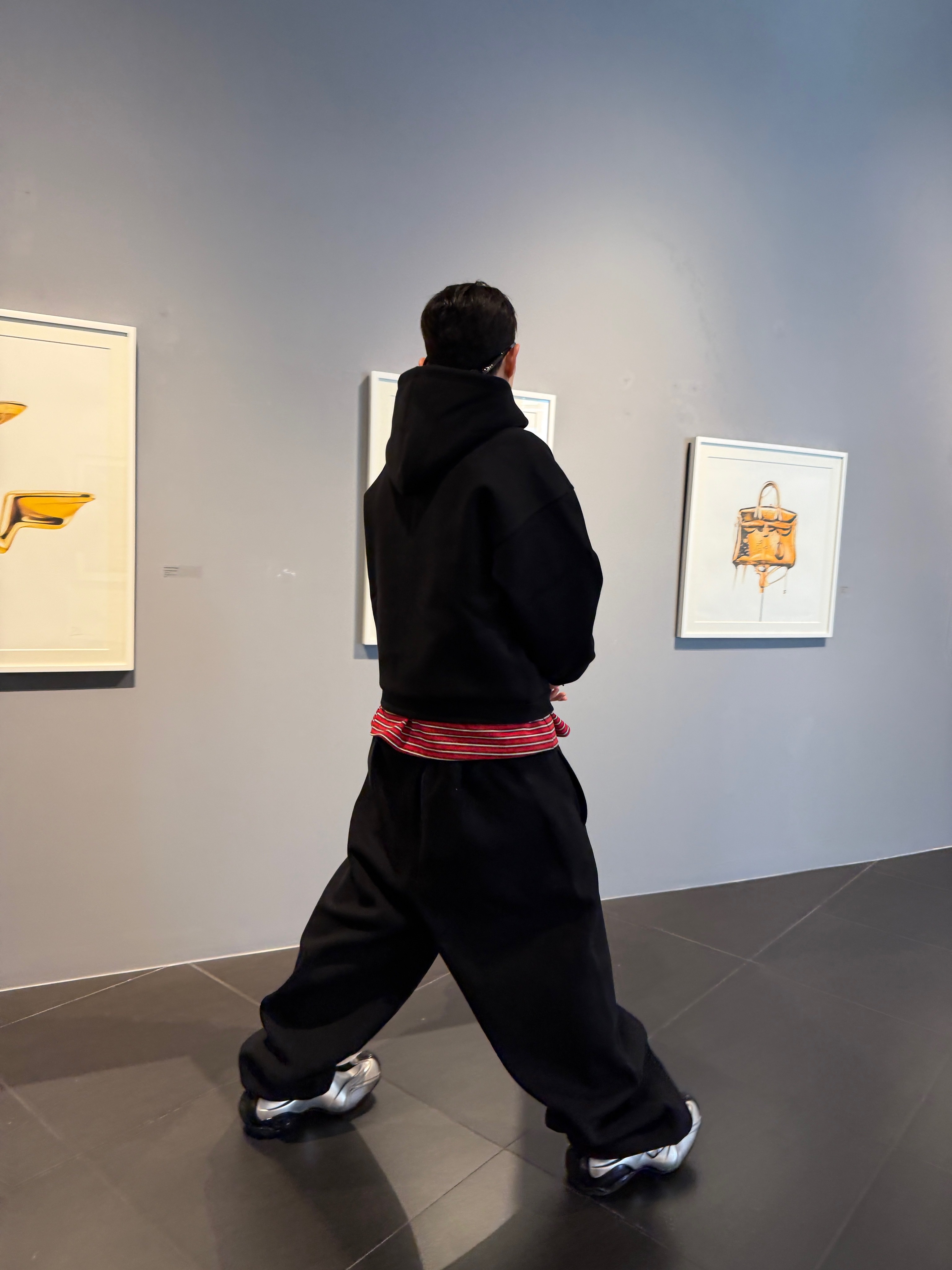 Nonnod Scuba Pajama Pants Black, Nonnod Scuba Zip Hoodie Black 착용 스타일 - 5