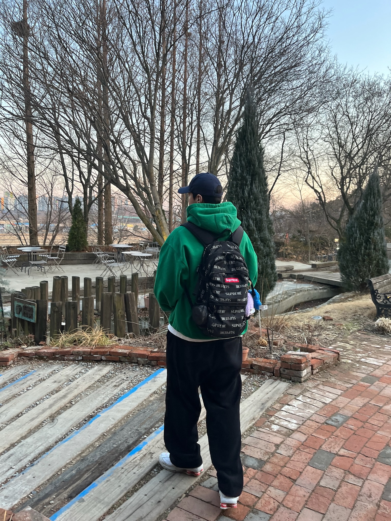 Supreme Performance Zip Up Hooded Sweatshirt Green - 26SS 착용 스타일 - 2