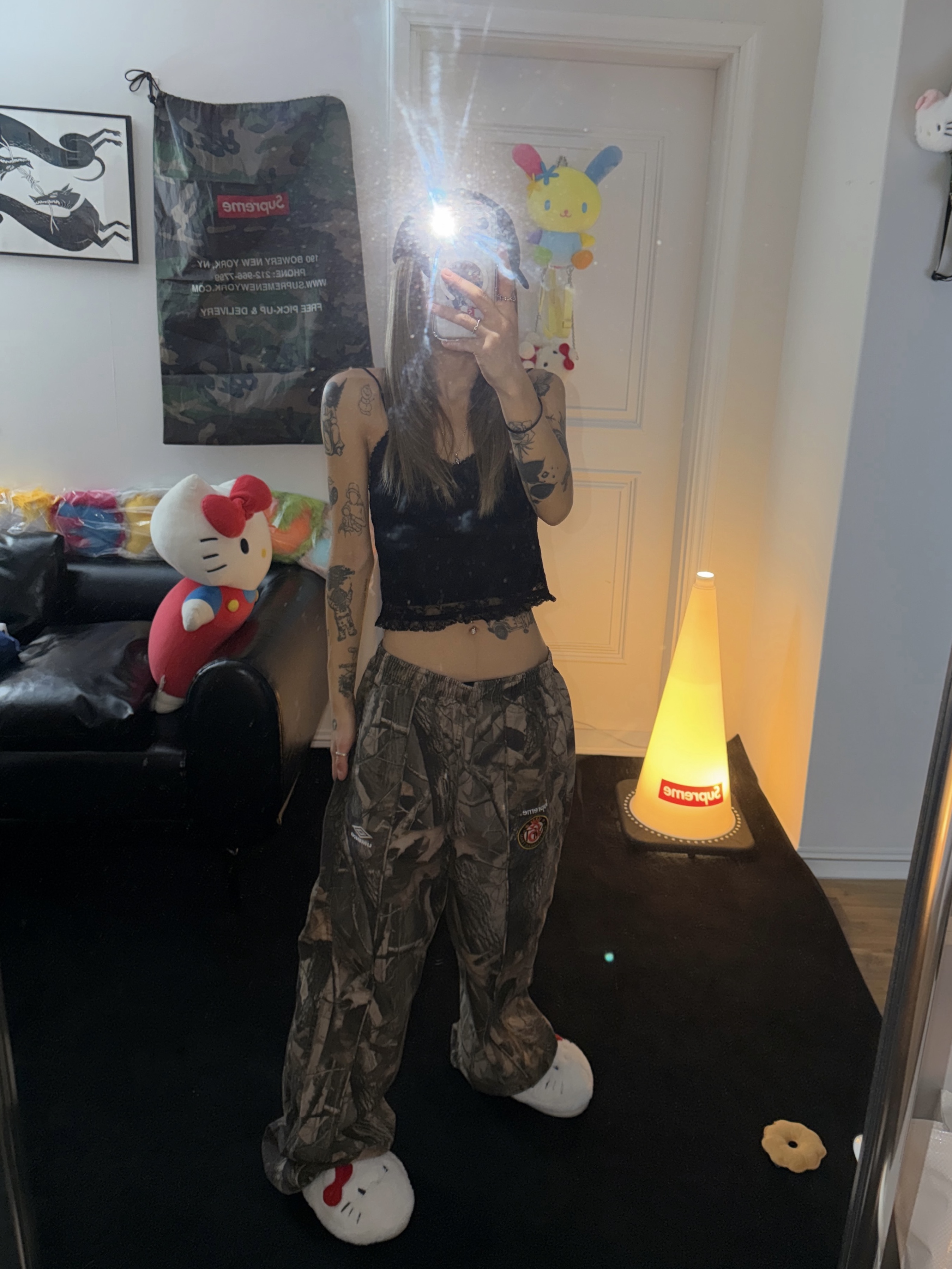 Supreme x Umbro Cotton Ripstop Track Pant Realtree Hardwoods Camo - 26SS 착용 스타일 - 2