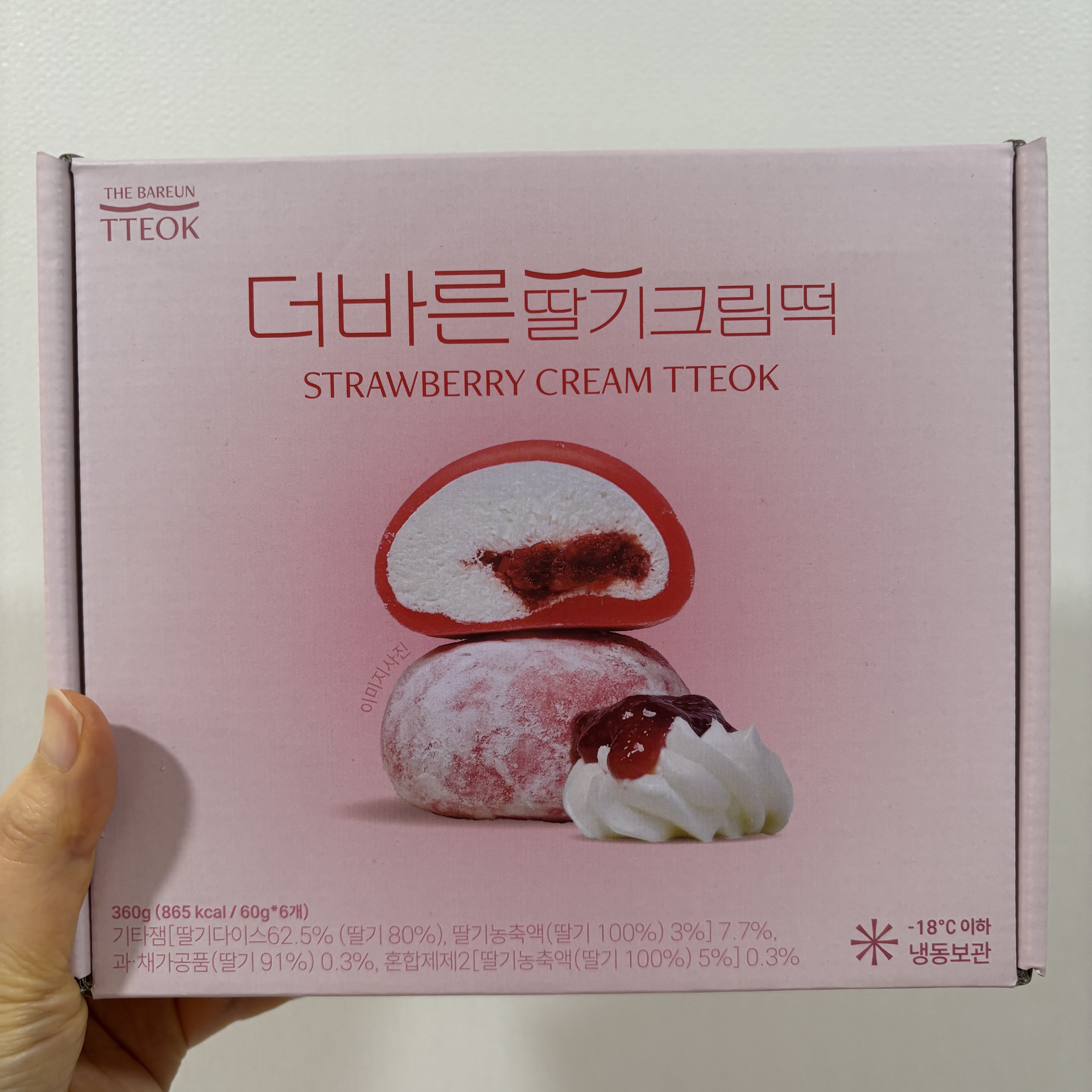 THE BAREUN TTEOK Strawberry Cream Tteok (60g *6EA) 1Box 착용 스타일 - 1