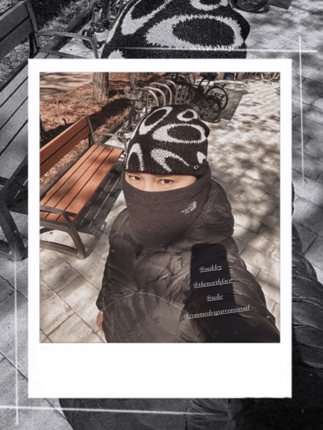 Oakley Ellipse Graphic Beanie Black White, The North Face Fleece Neckgaiter Black - 25FW 착용 스타일 - 2