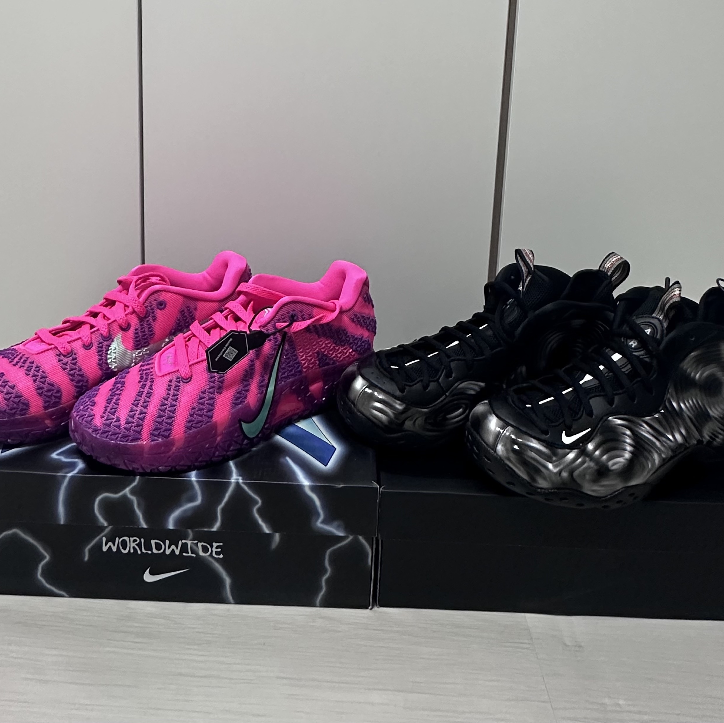 Nike Ja 3 EP Max Volume, Nike x Comme des Garcons Homme Plus Air Foamposite One SP Black White 착용 스타일