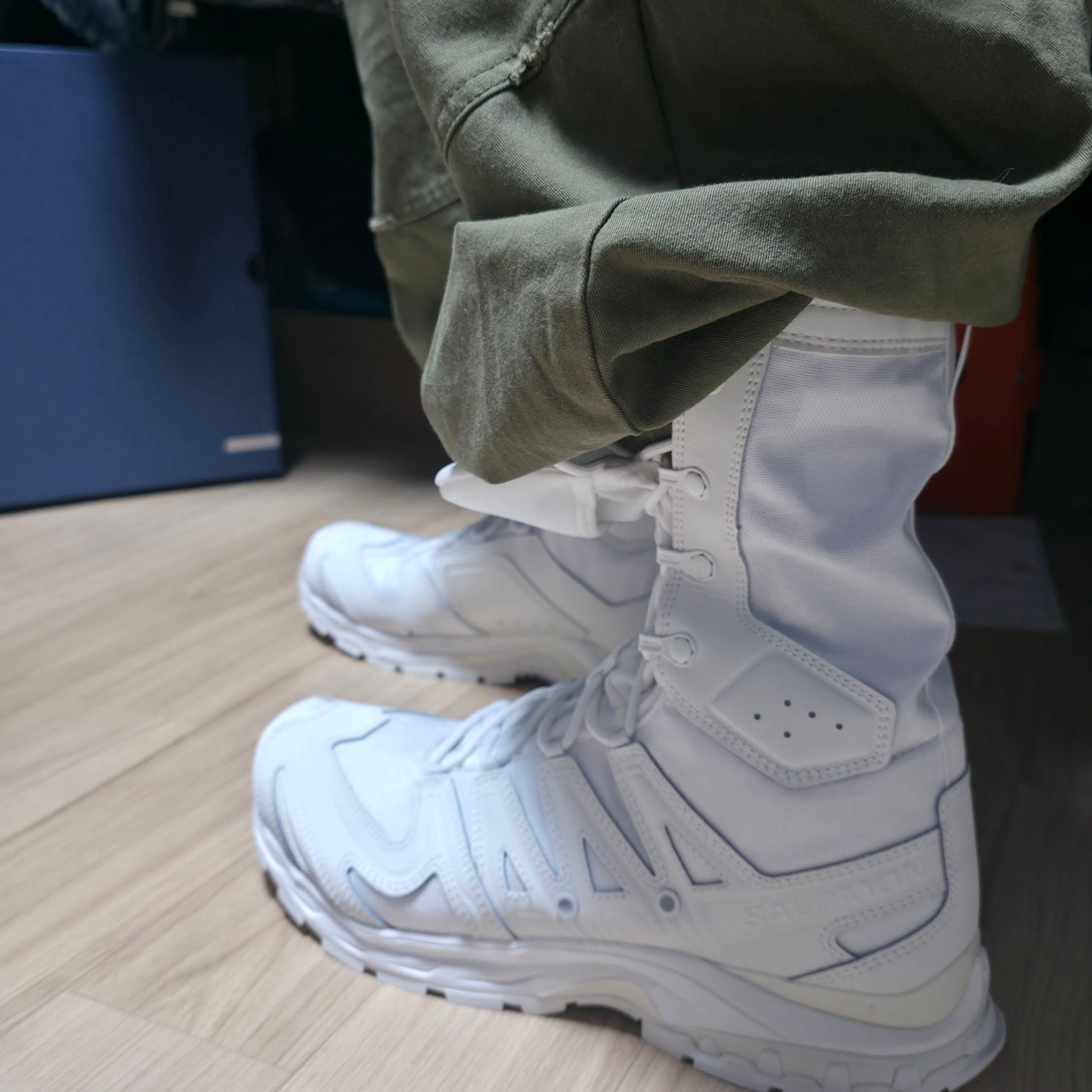 Salomon x Rier XA Jungle White 착용 스타일 - 1