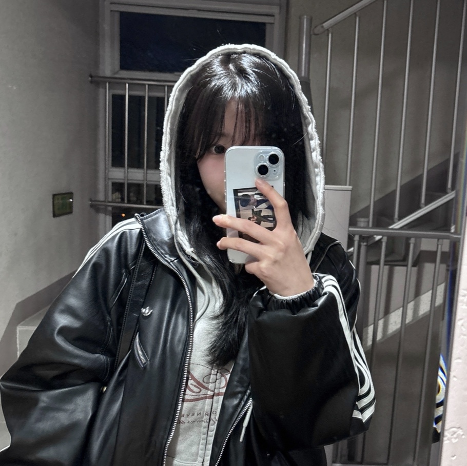 (W) Adidas Sports PUL Jacket Black Cloud White - KR Sizing 착용 스타일