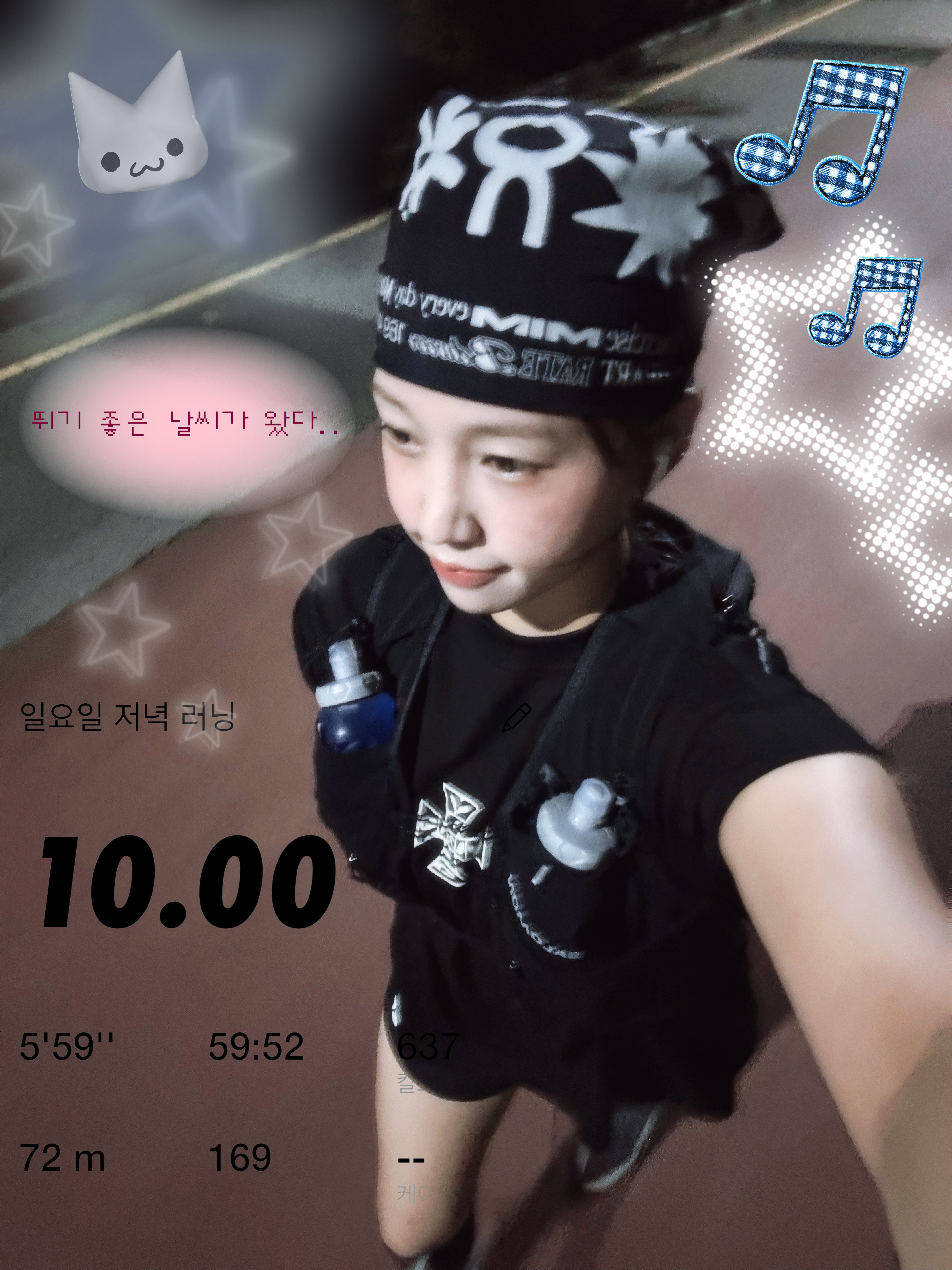 MIM Bandana Black 착용 스타일