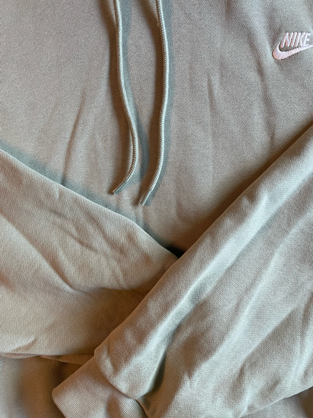 Nike Club Fleece Oversized French Terry Pullover Hoodie Jade Horizon White - Asia 착용 스타일 - 4