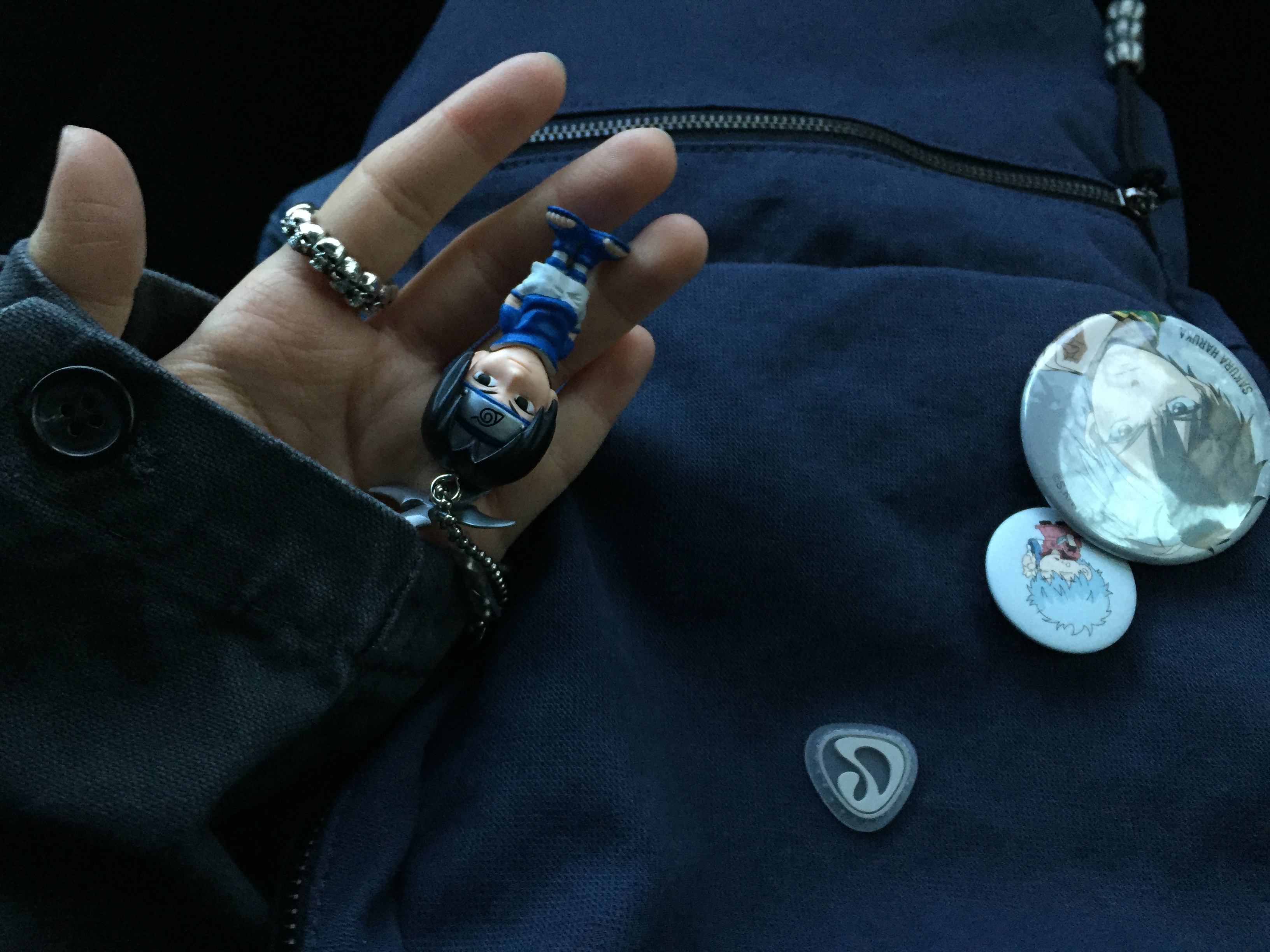 COYSEIO Coy Backpack Navy, BAPE Sta Mesh Cap Navy Blue 착용 스타일 - 2