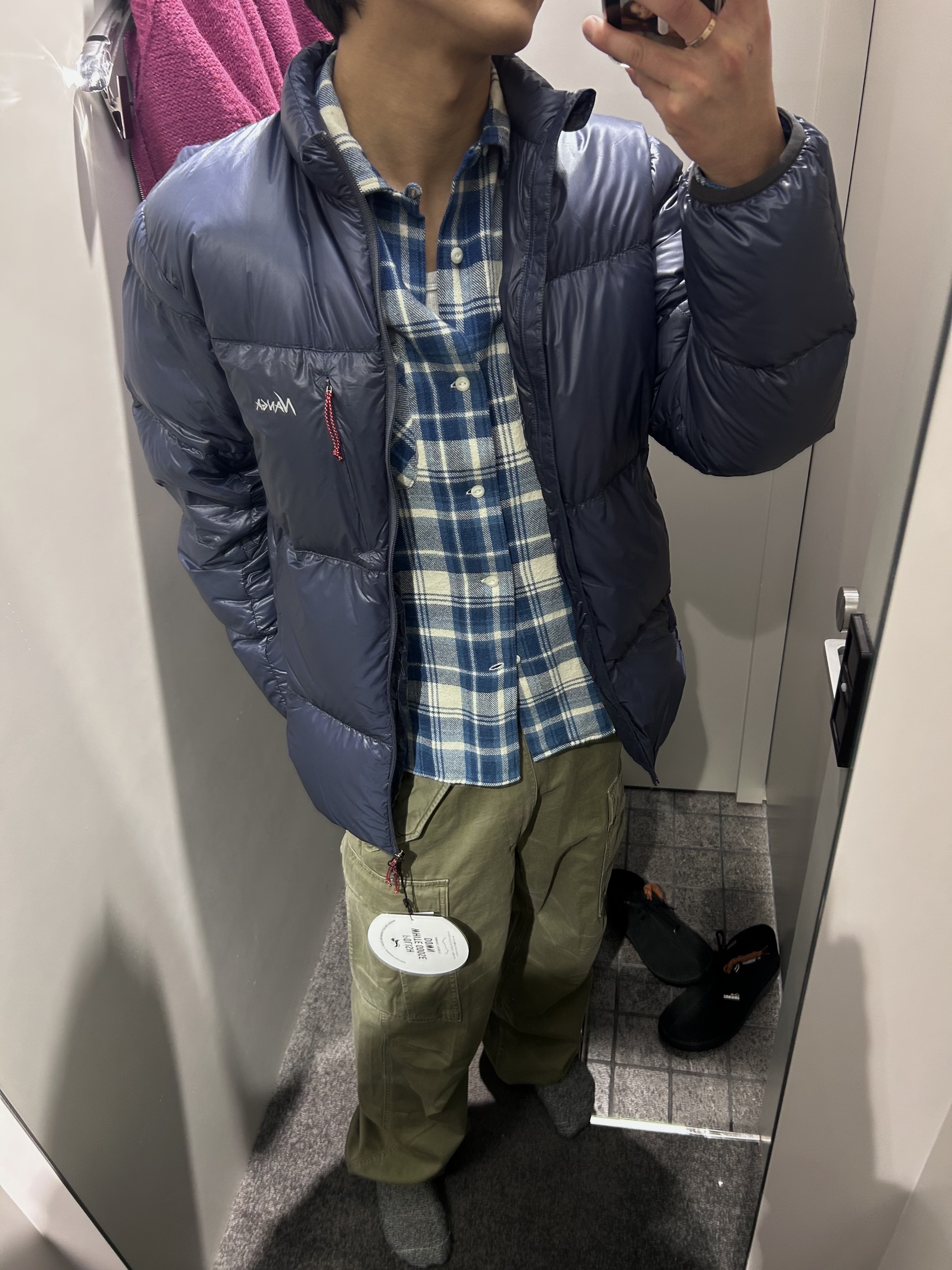 Nanga Mountain Lodge Down Jacket Blue - 25FW 착용 스타일 - 1