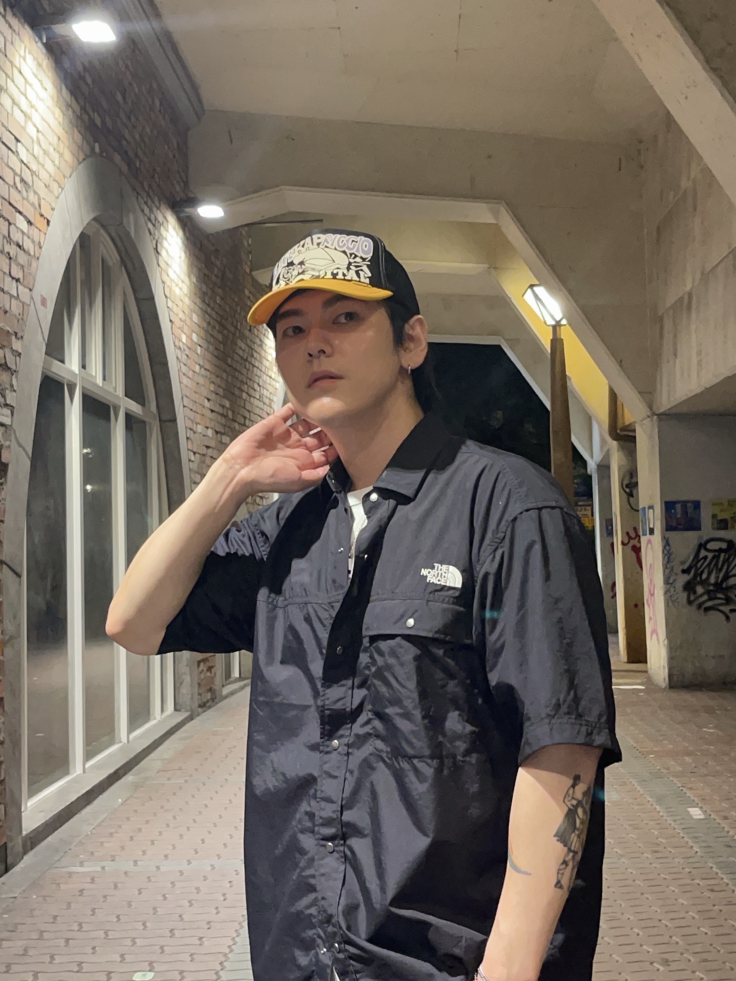 Kapital Life Kapriccio Pt Truck Cap Black Gold 착용 스타일 - 1