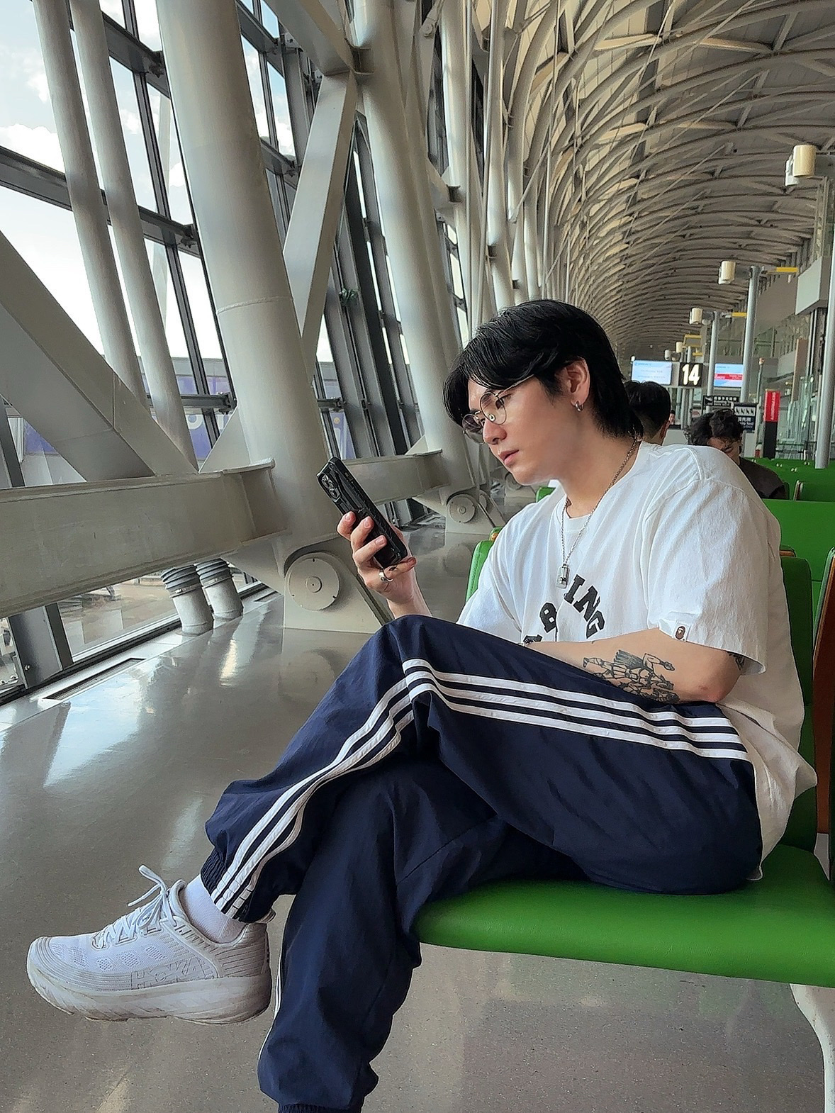 BAPE 1st Camo College T-Shirt White Green, Diesel Dx1156 Stainless Steel Pendant Double Dog Tag Necklace Silver 착용 스타일 - 9