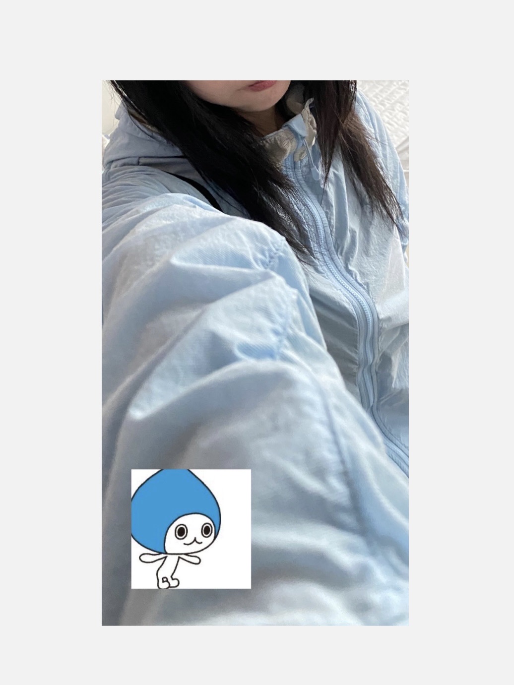 Sansan Gear Streamline Hood Jacket Sky Blue 착용 스타일 - 2