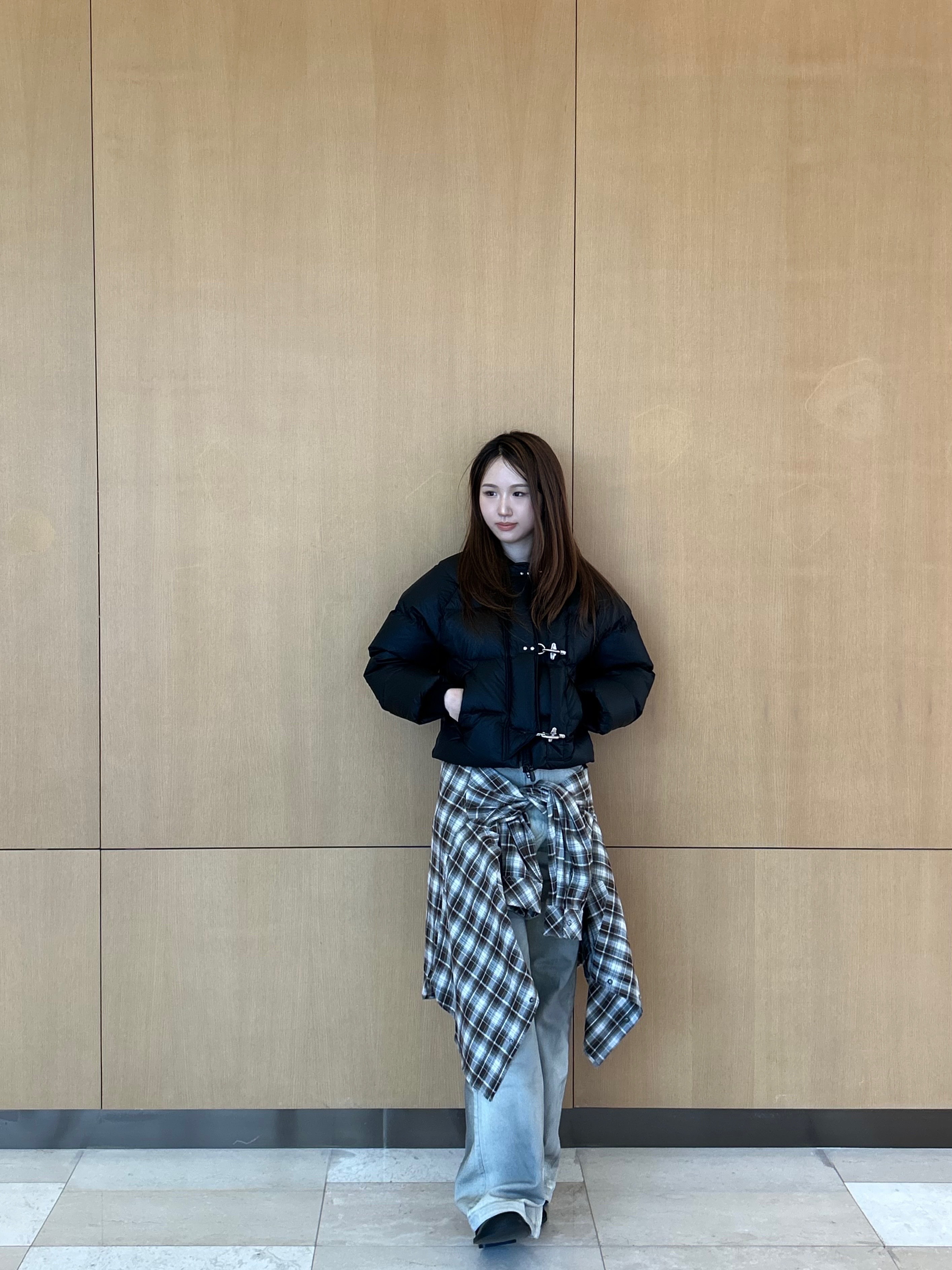 Eastlogue Woman Fireman Short Down Jacket Black - 25FW 착용 스타일 - 5