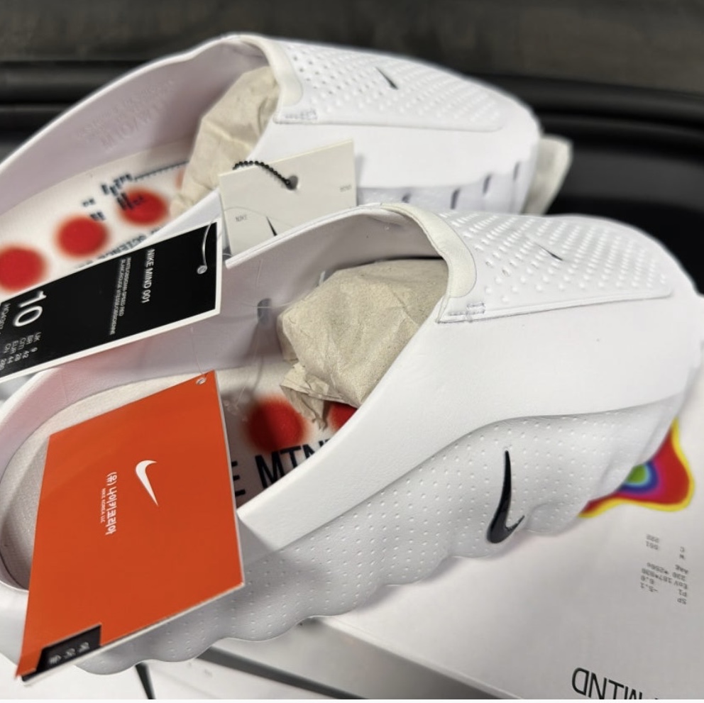 Nike Mind 001 Slide White 착용 스타일 - 2