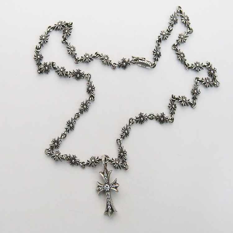 한스룸 크롬하츠 타이니 E Ch Pls 타이니 팻 크로스 파베 다이아 20인치(Hansroom Chrome Hearts TIny E Ch Pls Tiny Fat Cross Pave Dia 20inch) - 4