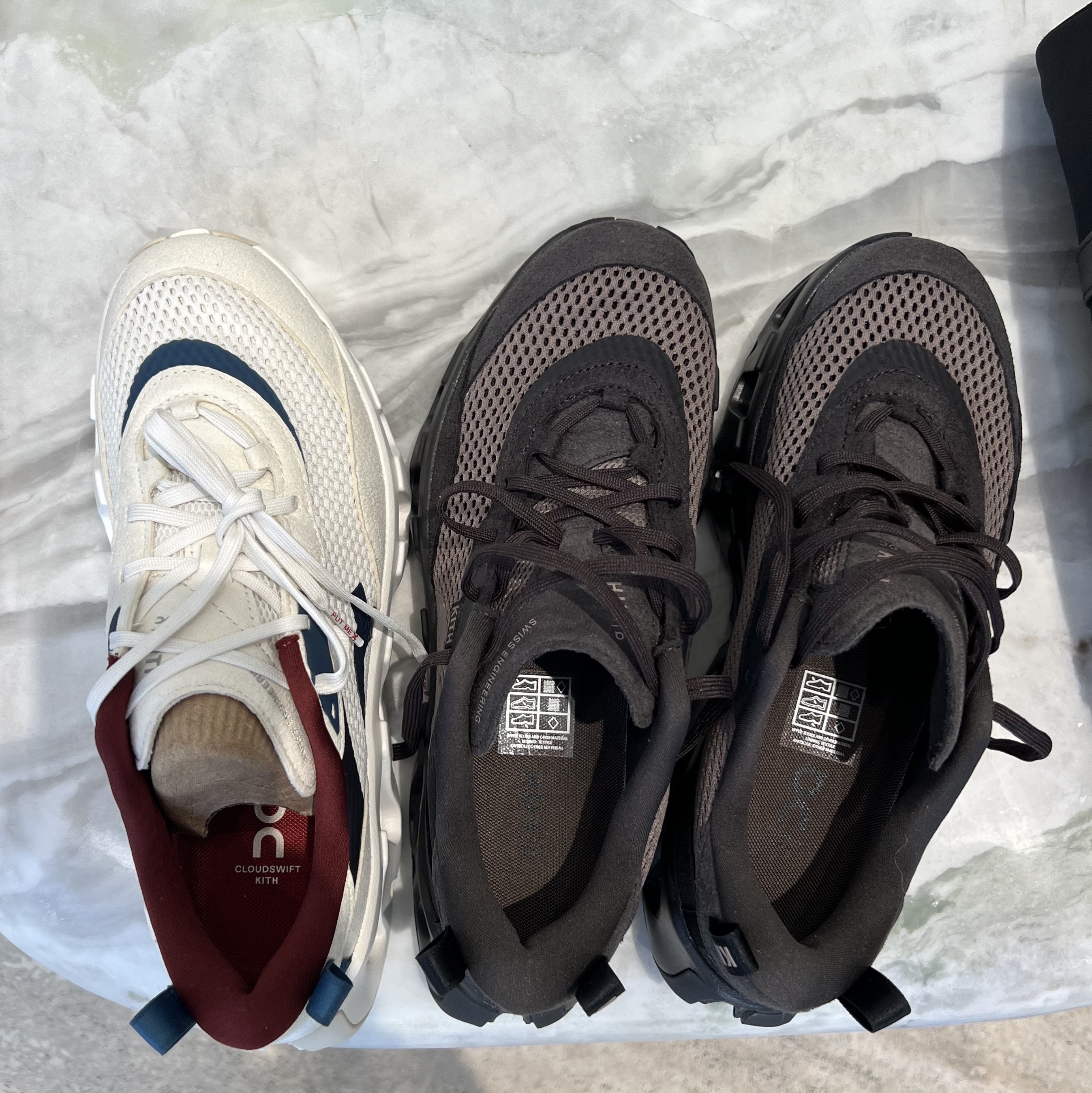 (W) On Running x Kith K-Tech 2 Thorn Ganache 착용 스타일 - 2